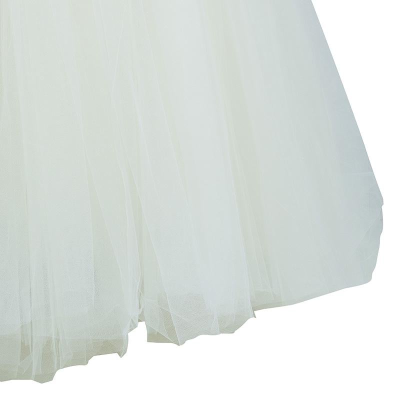 Women's Vera Wang Strapless Lace Tulle Wedding Dress S