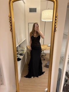 A.I.C. Wang Vintage 2005 Abito da sera con pannello in rete