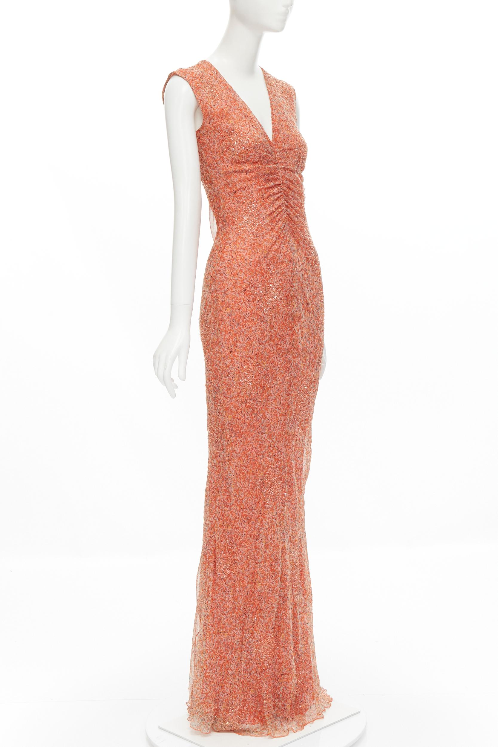 vera wang orange dress