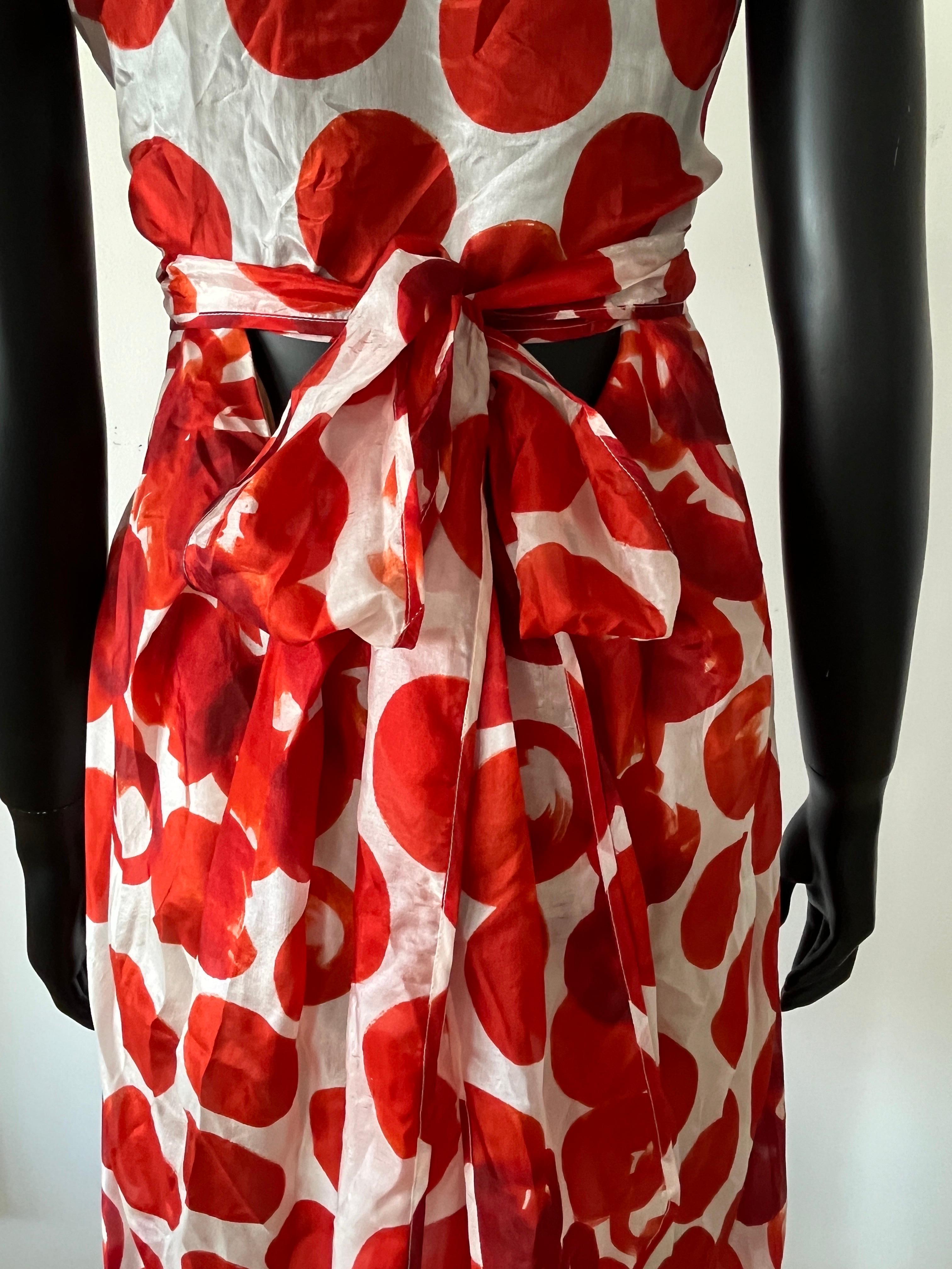 Vera Wang Y2k Printed Sun Dress For Sale 2