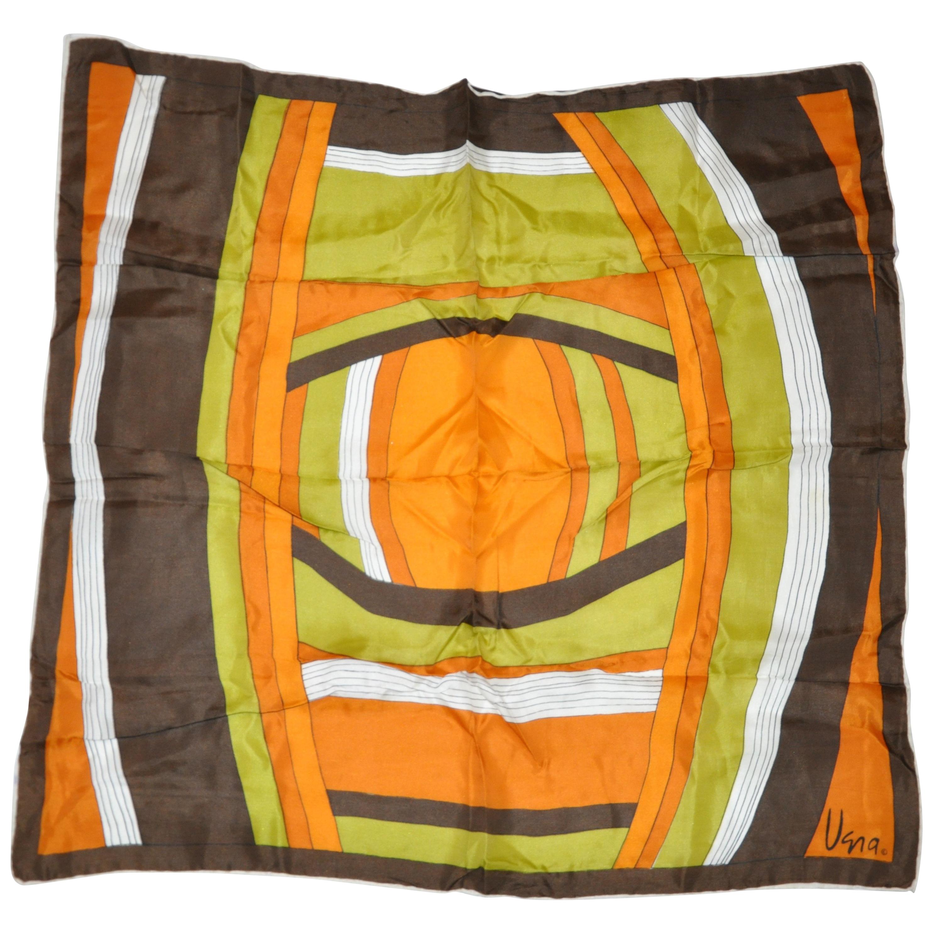 Abstrakter Seidenschal "Autumn Shades" von Vera Warm