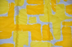 Vera Whimsical "Shades of Banana Yellow" Geometric Abstract Silk Scarf