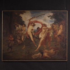 20th-Century Oil on Canvas, Signed by Vera Willoughby, Mythological Painting, 1911