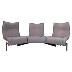 'Veranda' 3-Seater Fabric Sofa by Vico Magistretti for Cassina, Italy, 1980s