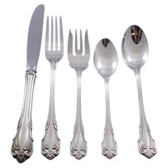 Veranda by Kirk Sterling Silver Flatware Service for 12 Set 61 Pieces Used