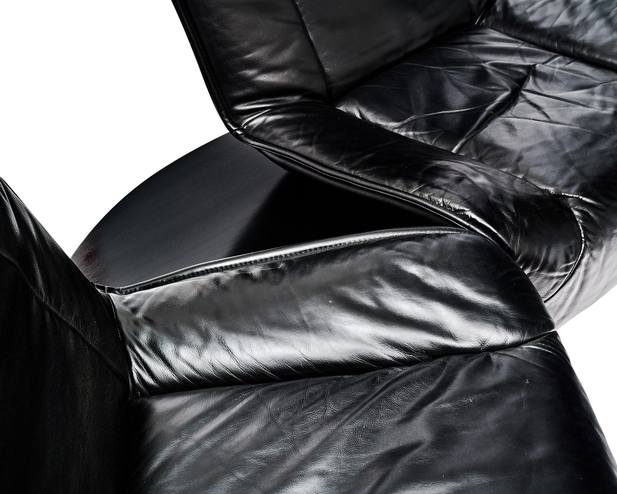Cuir Ensemble canapé et fauteuil Veranda de Vico Magistretti pour Cassina en vente