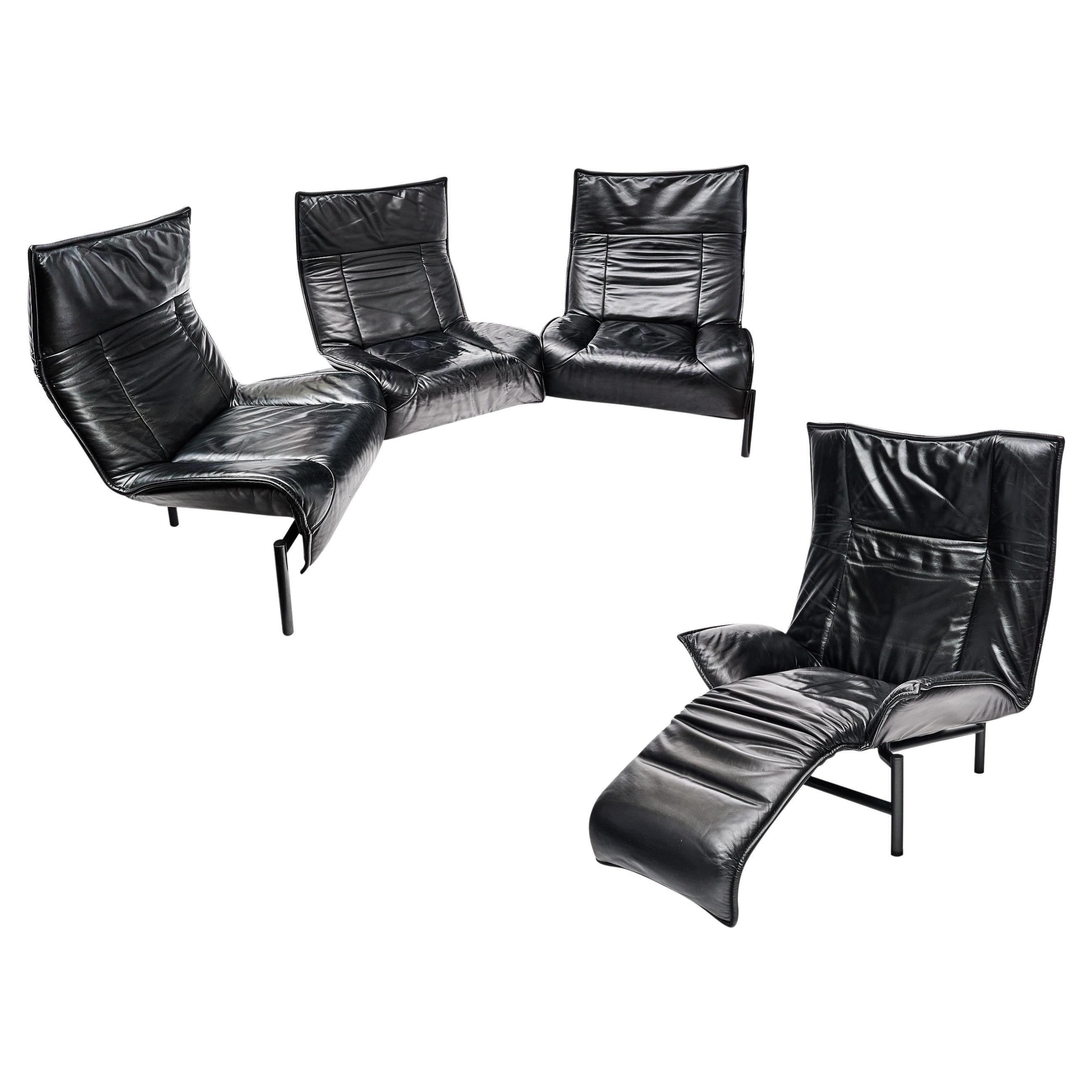 Veranda Sofa and Armchair Set by Vico Magistretti for Cassina