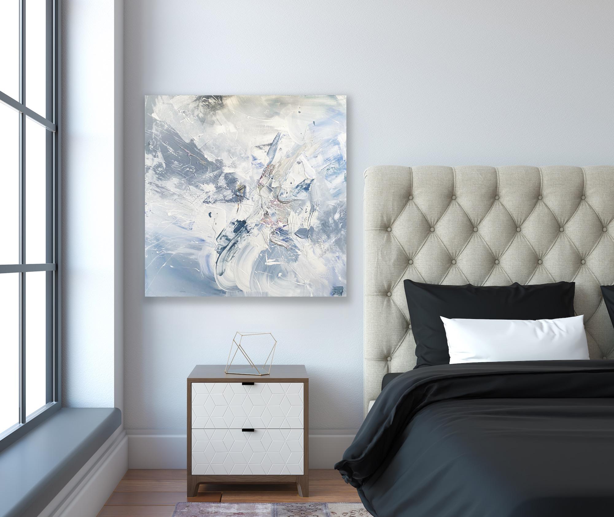 23 , 100x100cm, acrílico, lienzo - Painting Abstracto de Veranika Rokashevich