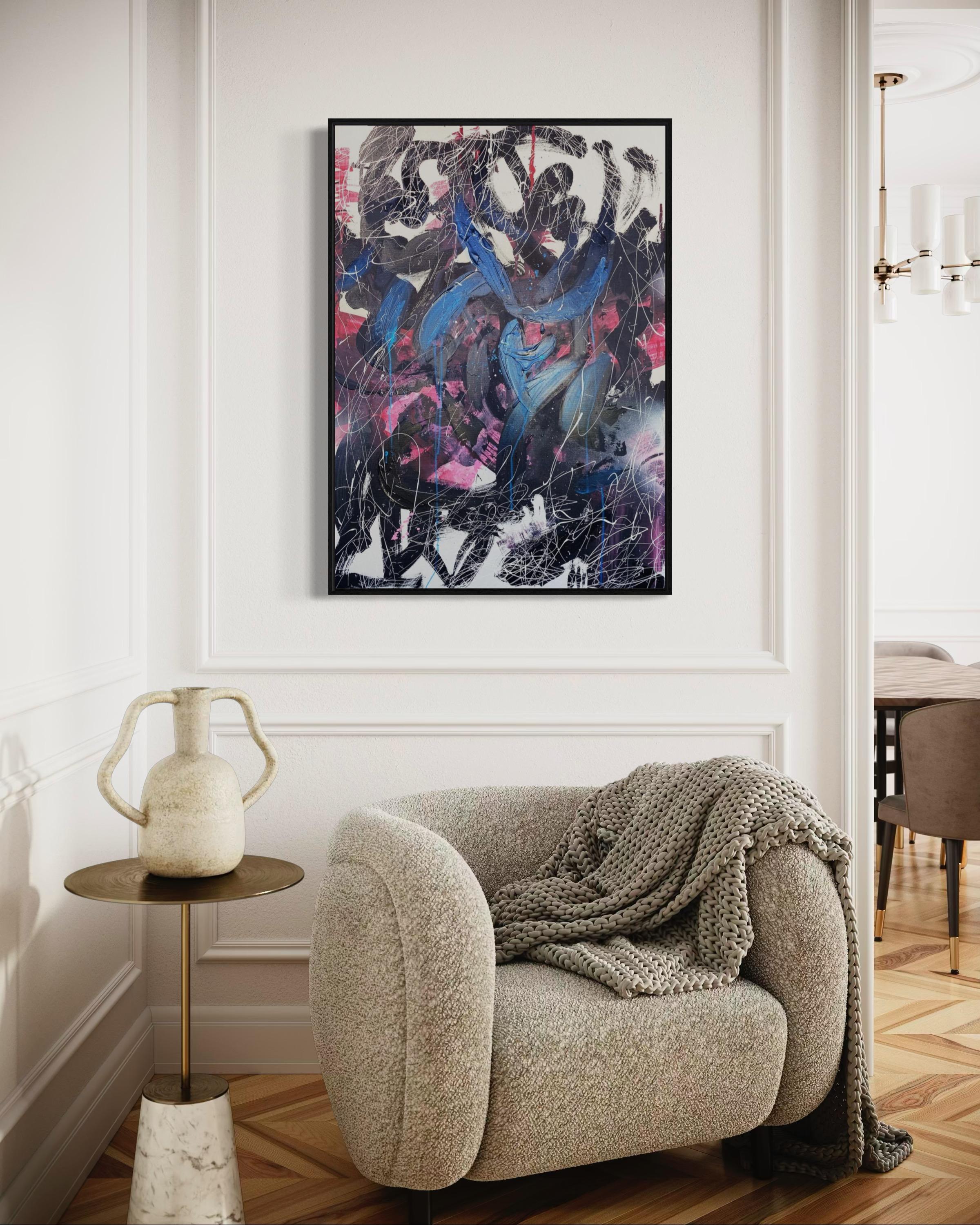 Astratto , 105x75cm, acrilico, tela in vendita 2