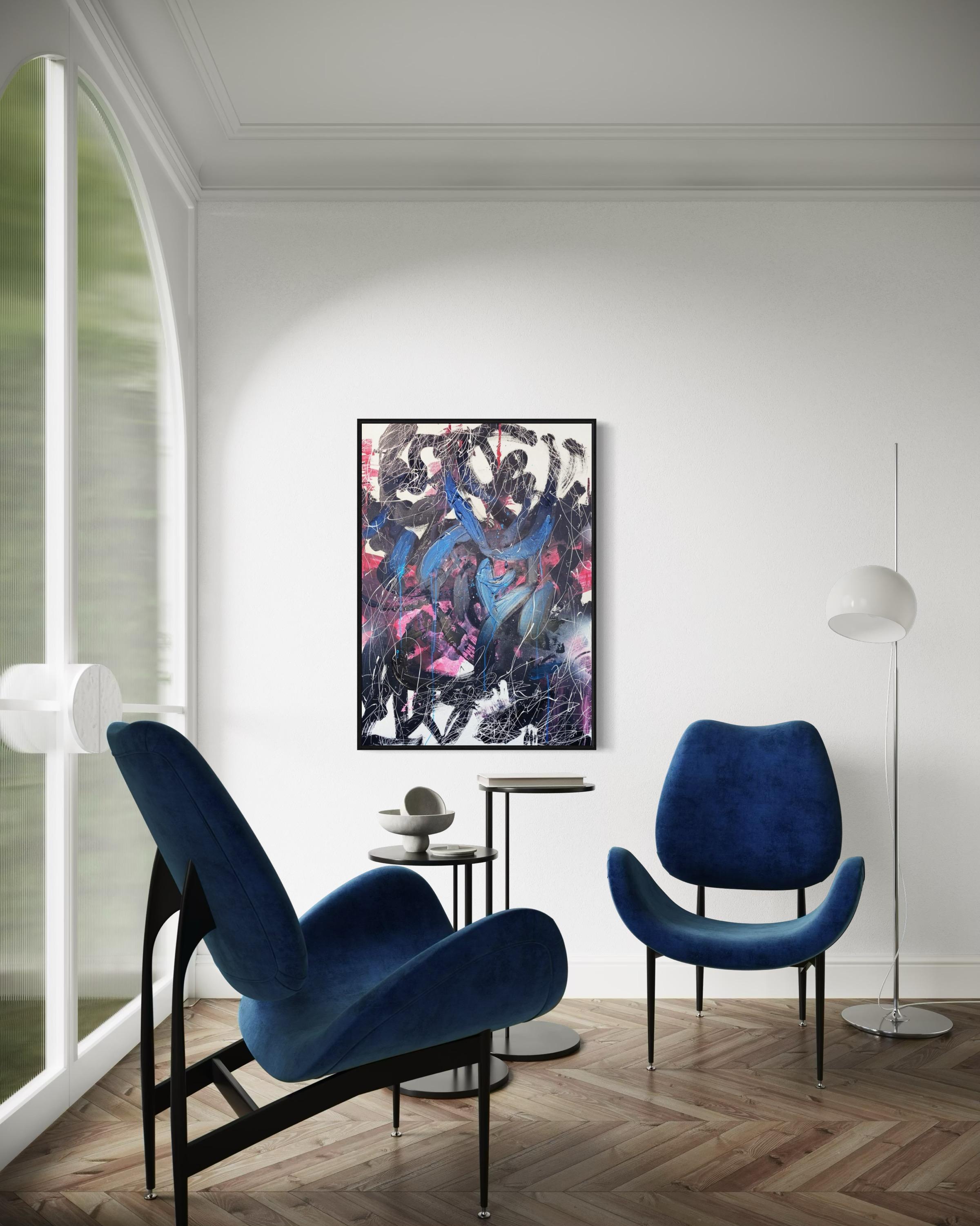 Astratto , 105x75cm, acrilico, tela in vendita 5