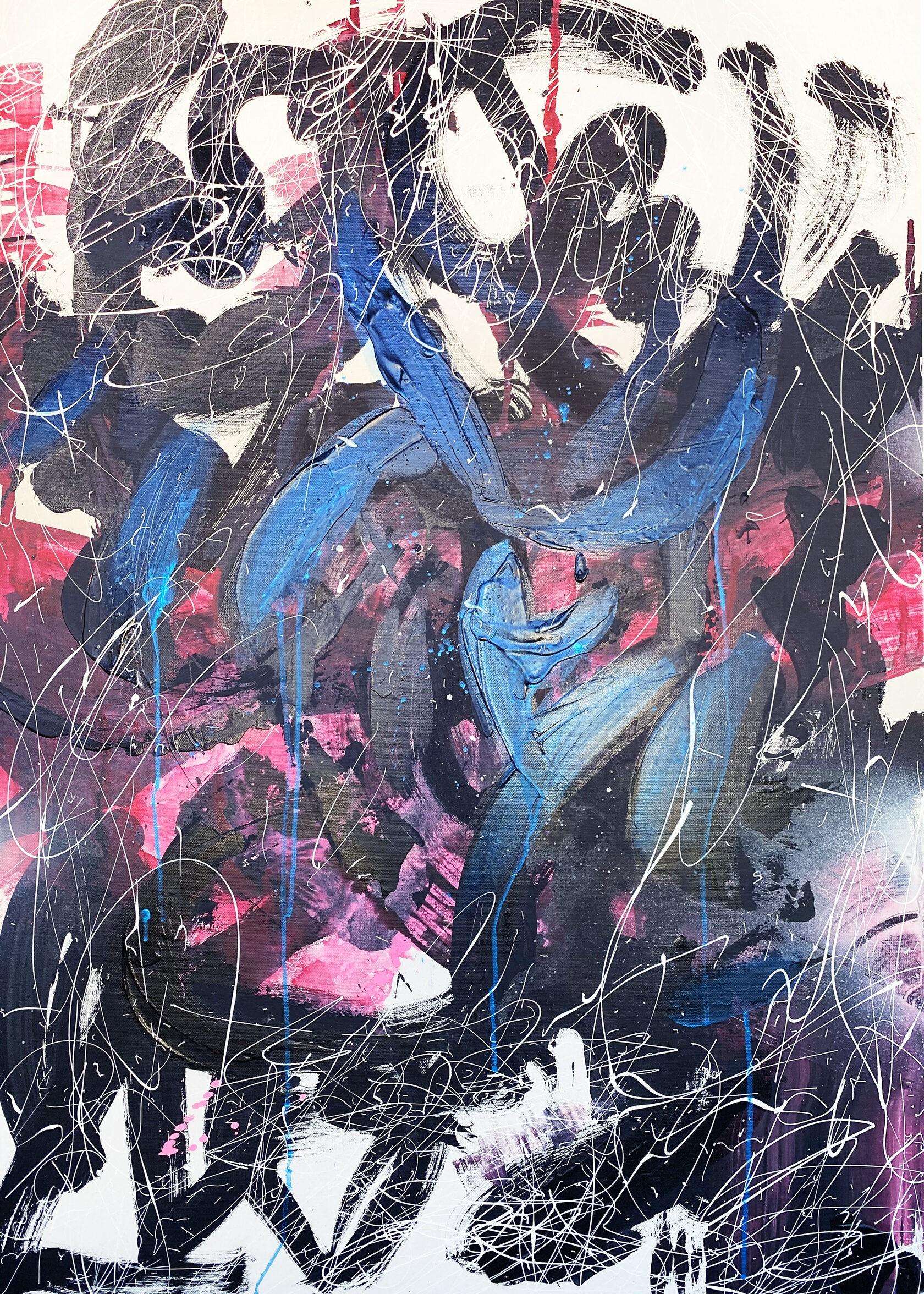 Astratto , 105x75cm, acrilico, tela - Art di Veranika Rokashevich