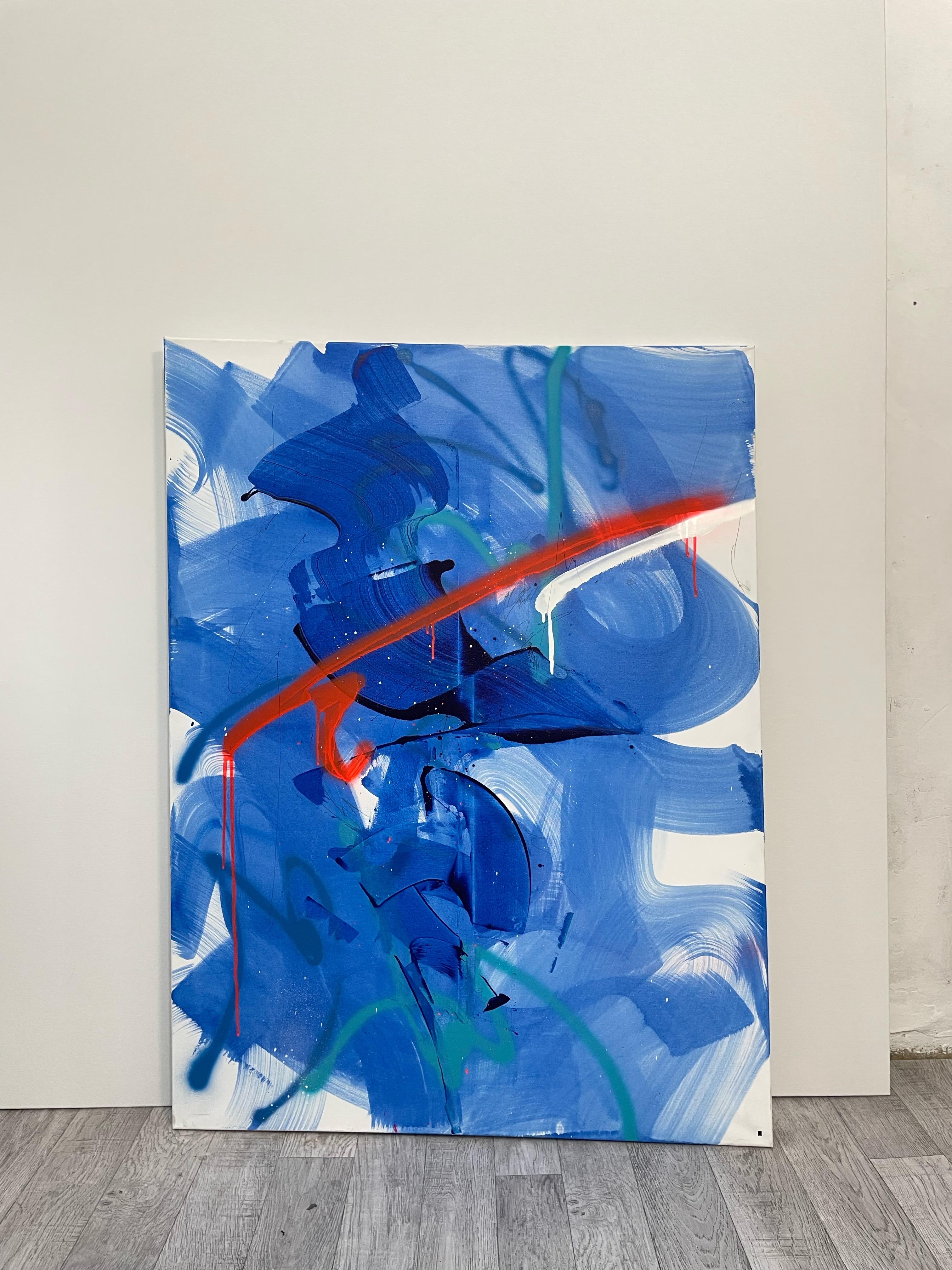 Blue , 120x90 cm - Painting by Veranika Rokashevich
