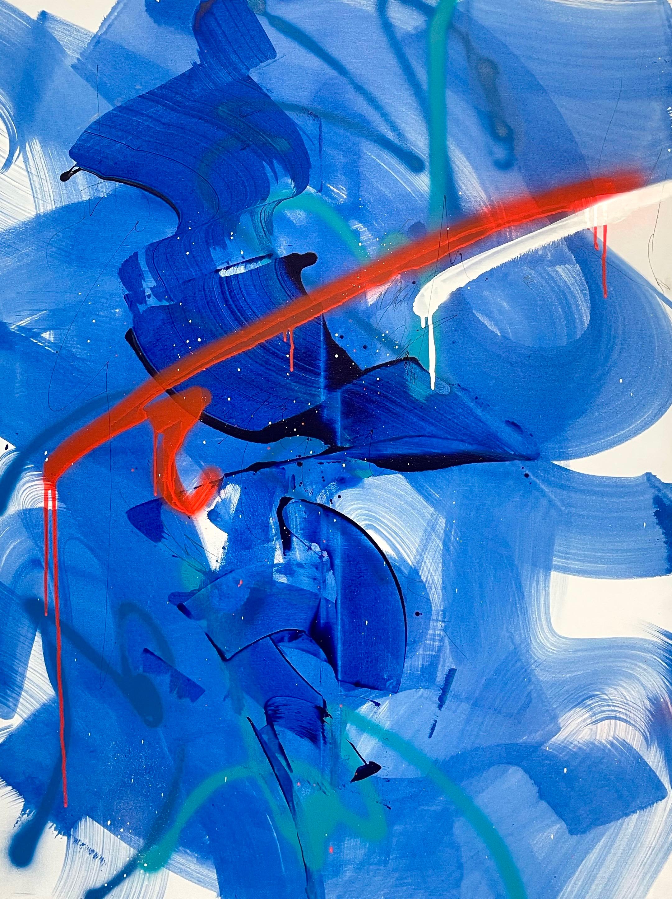 Veranika Rokashevich Abstract Painting - Blue , 120x90 cm