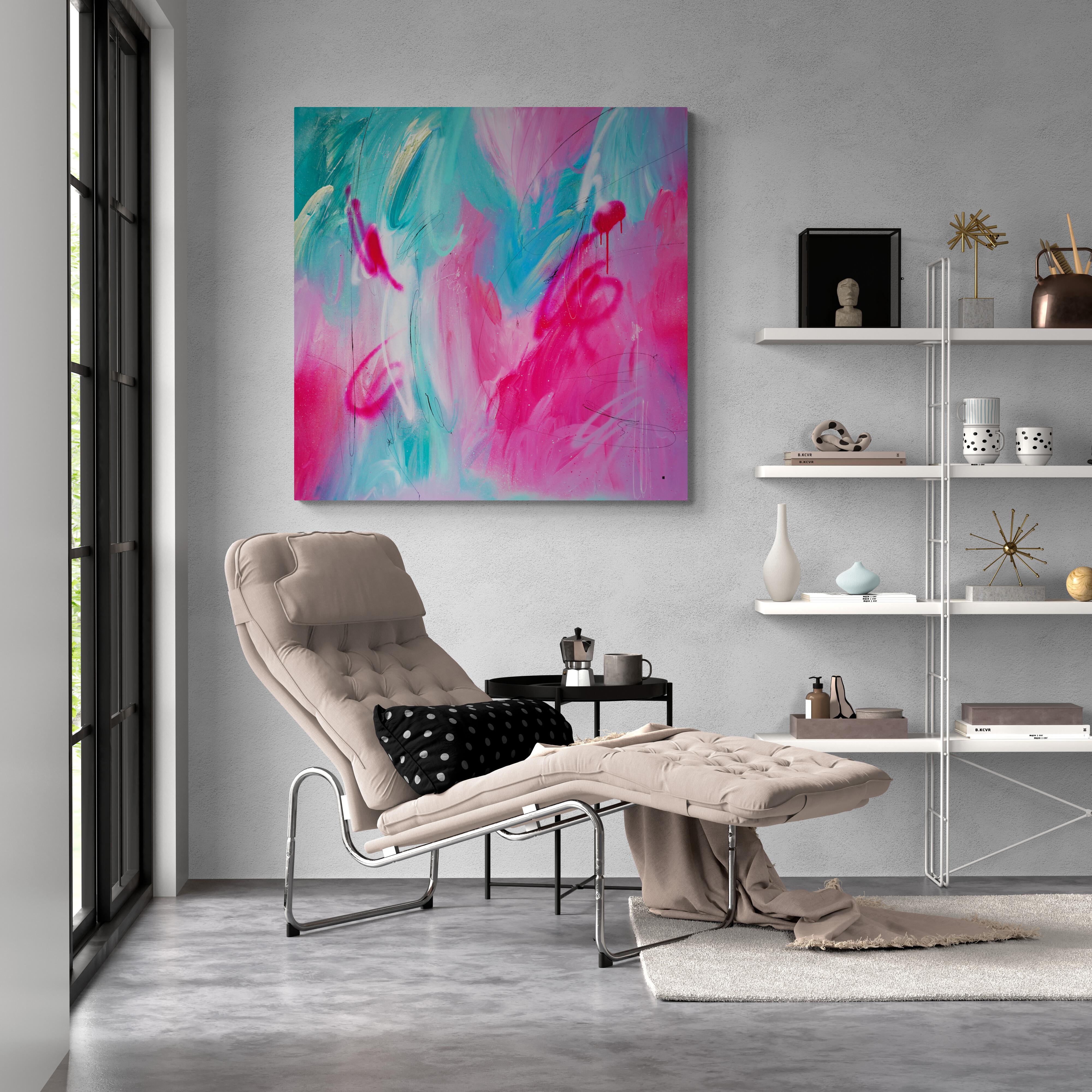 BUDAPEST , 100x100 cm, acrylic, canvas For Sale 1