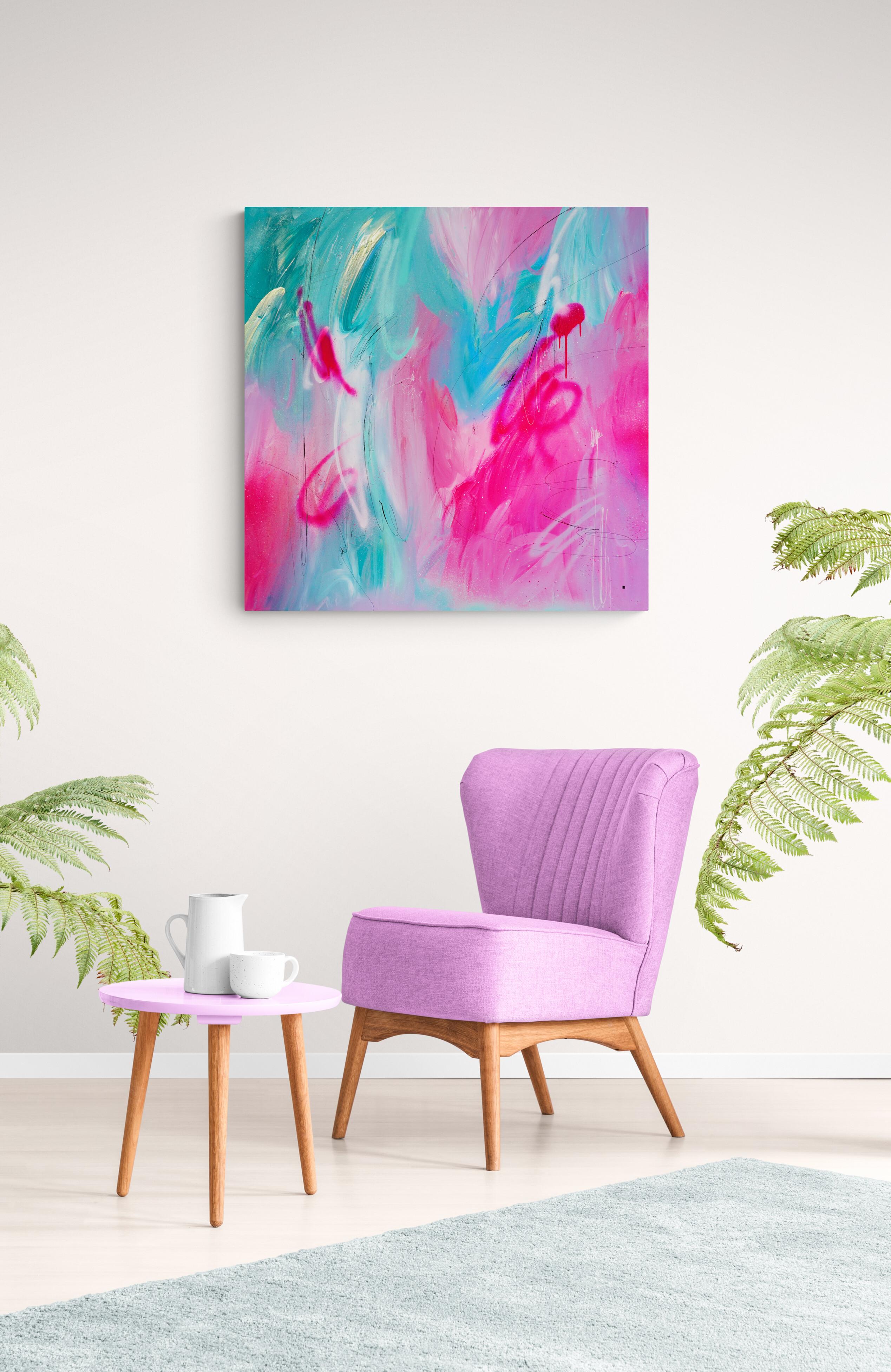 BUDAPEST , 100x100 cm, acrylic, canvas For Sale 3