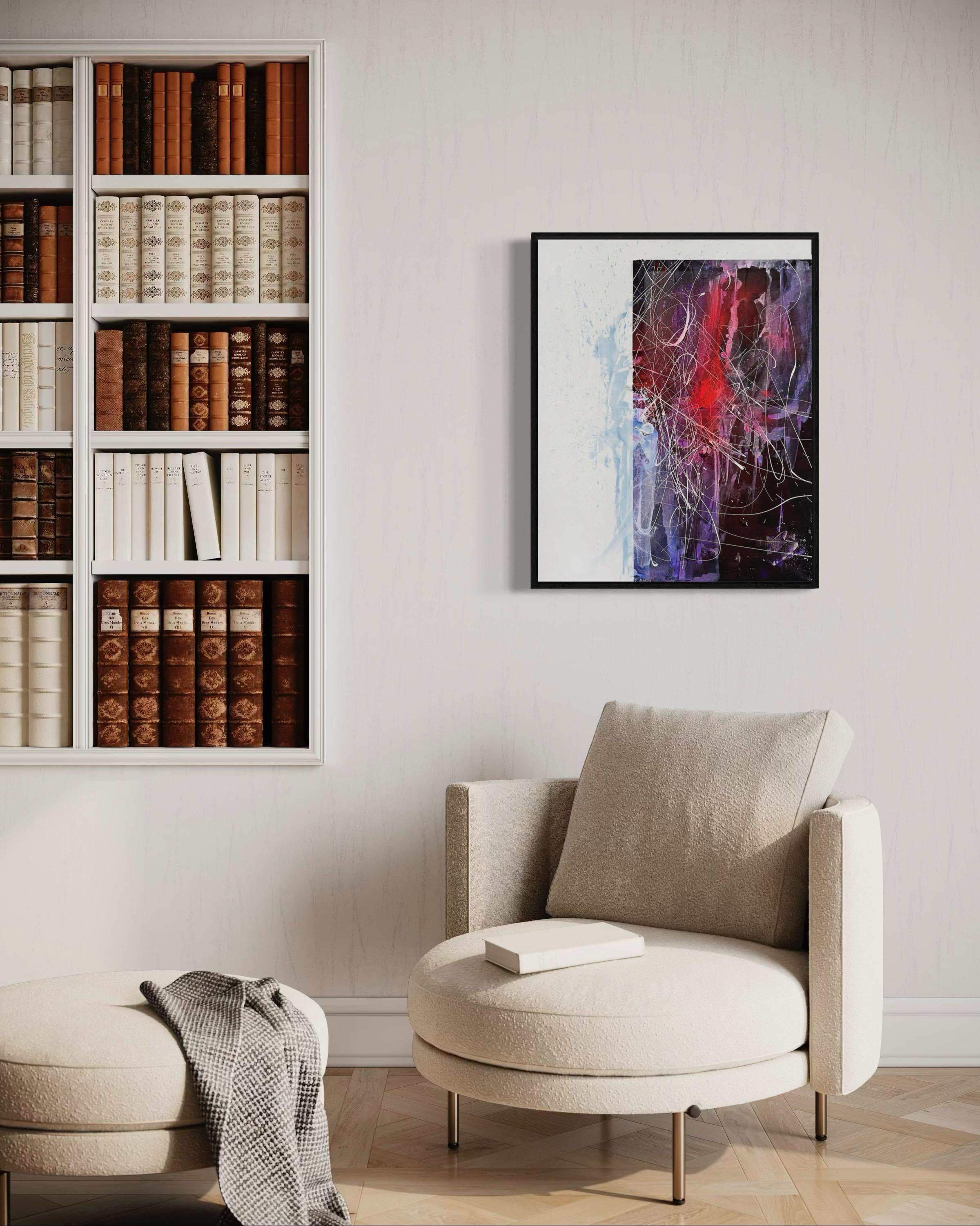 Esquina, 75x60cm, acrílico, lienzo - Painting Abstracto de Veranika Rokashevich