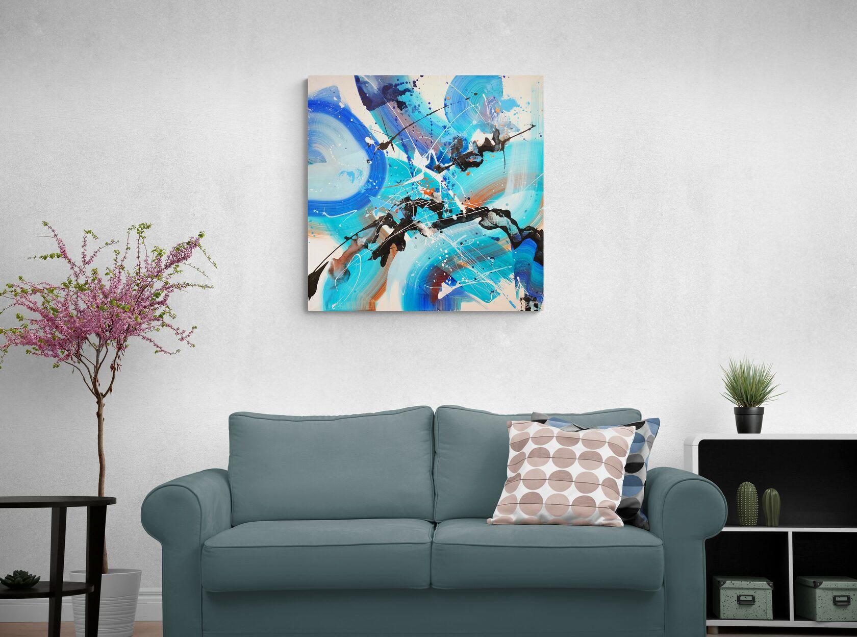 Daddy's love 80x80cm, Acryl, Leinwand – Painting von Veranika Rokashevich