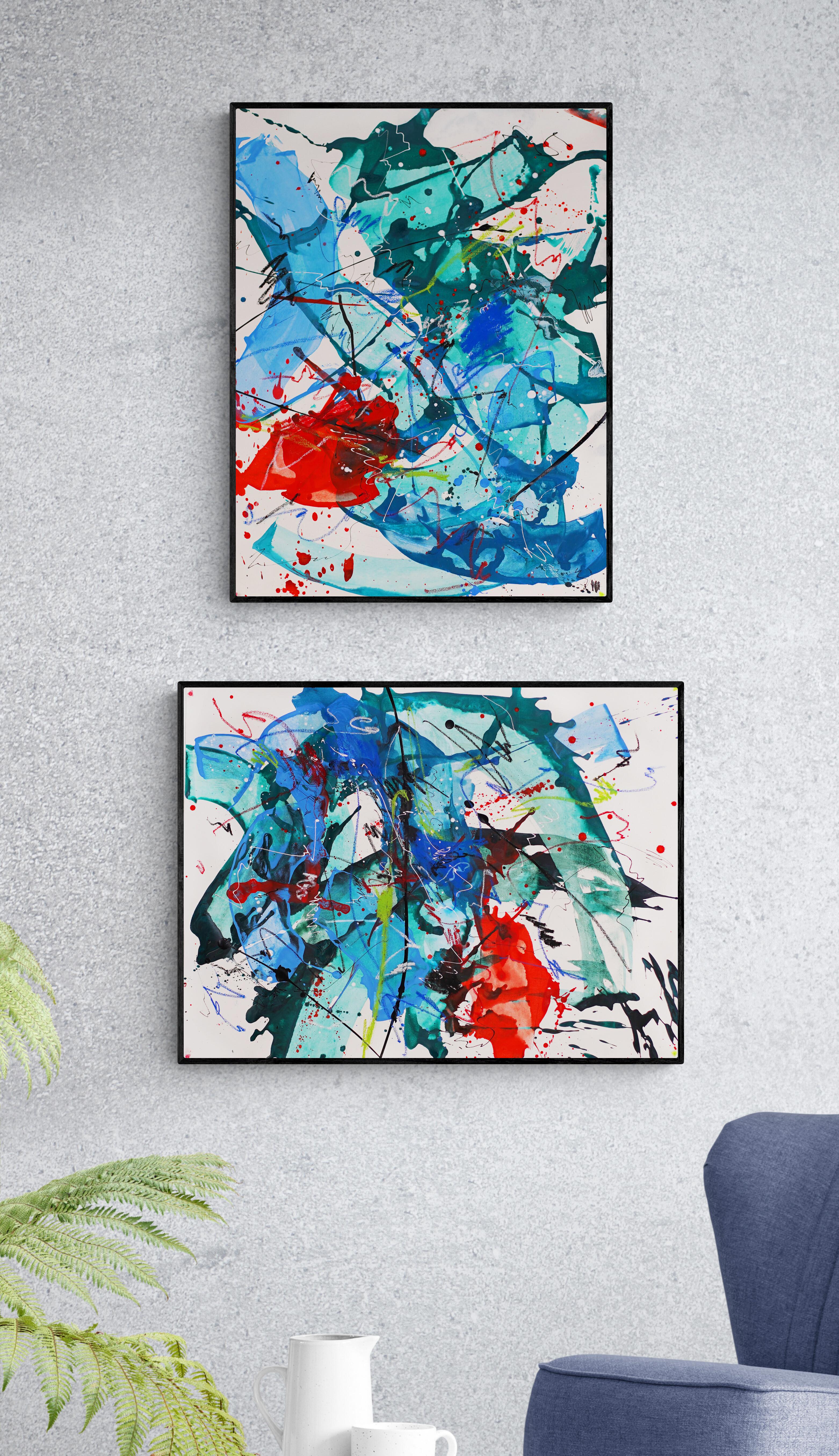 Diptych" Change 1 and change 2" , 60x80 cm/ 60x80cm