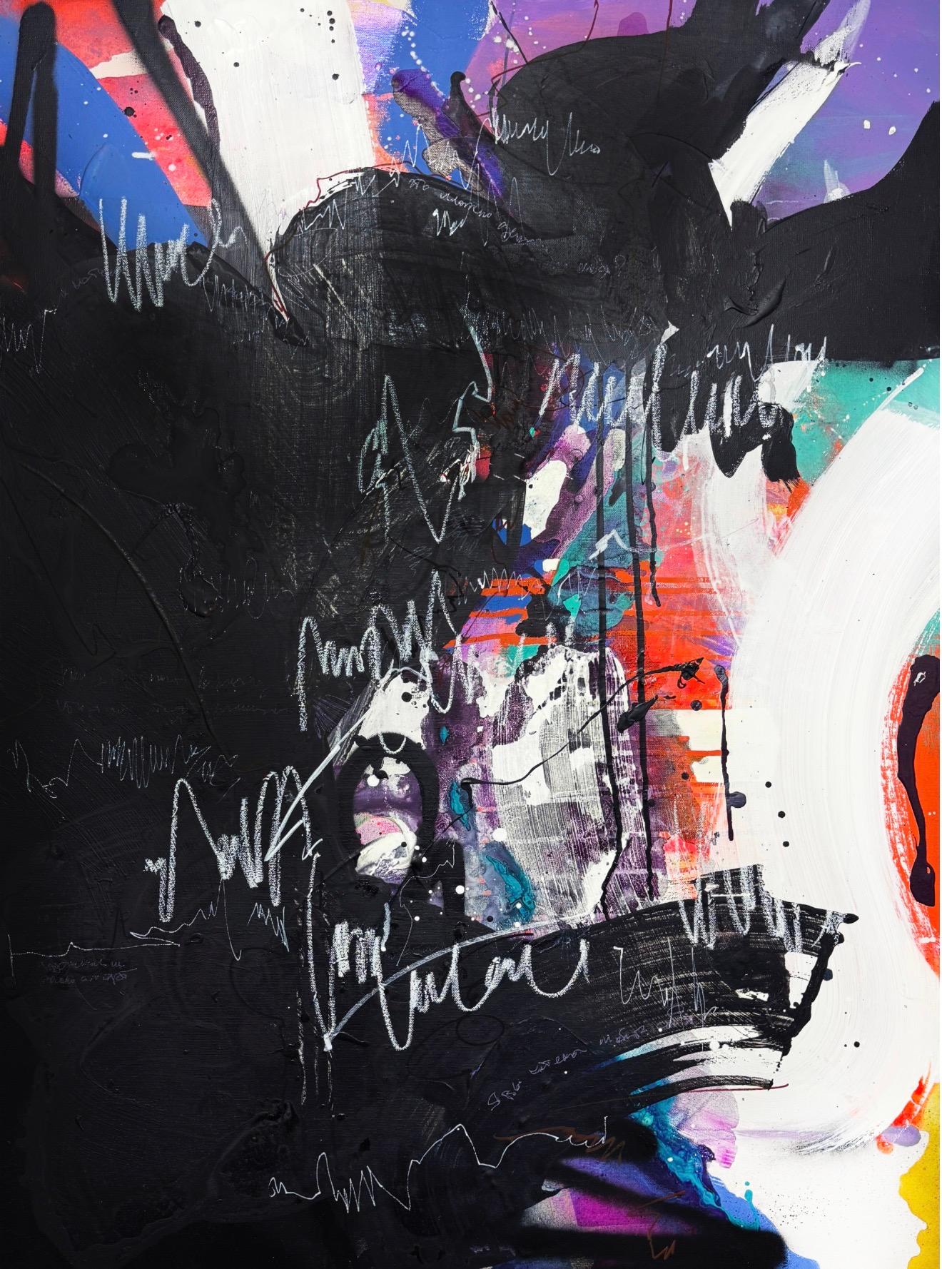 "Duality" 120x90 cm, acrylic on canvas, markers