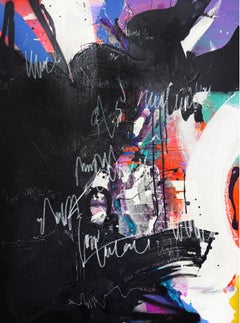 Used "Duality" 120x90 cm, acrylic on canvas, markers