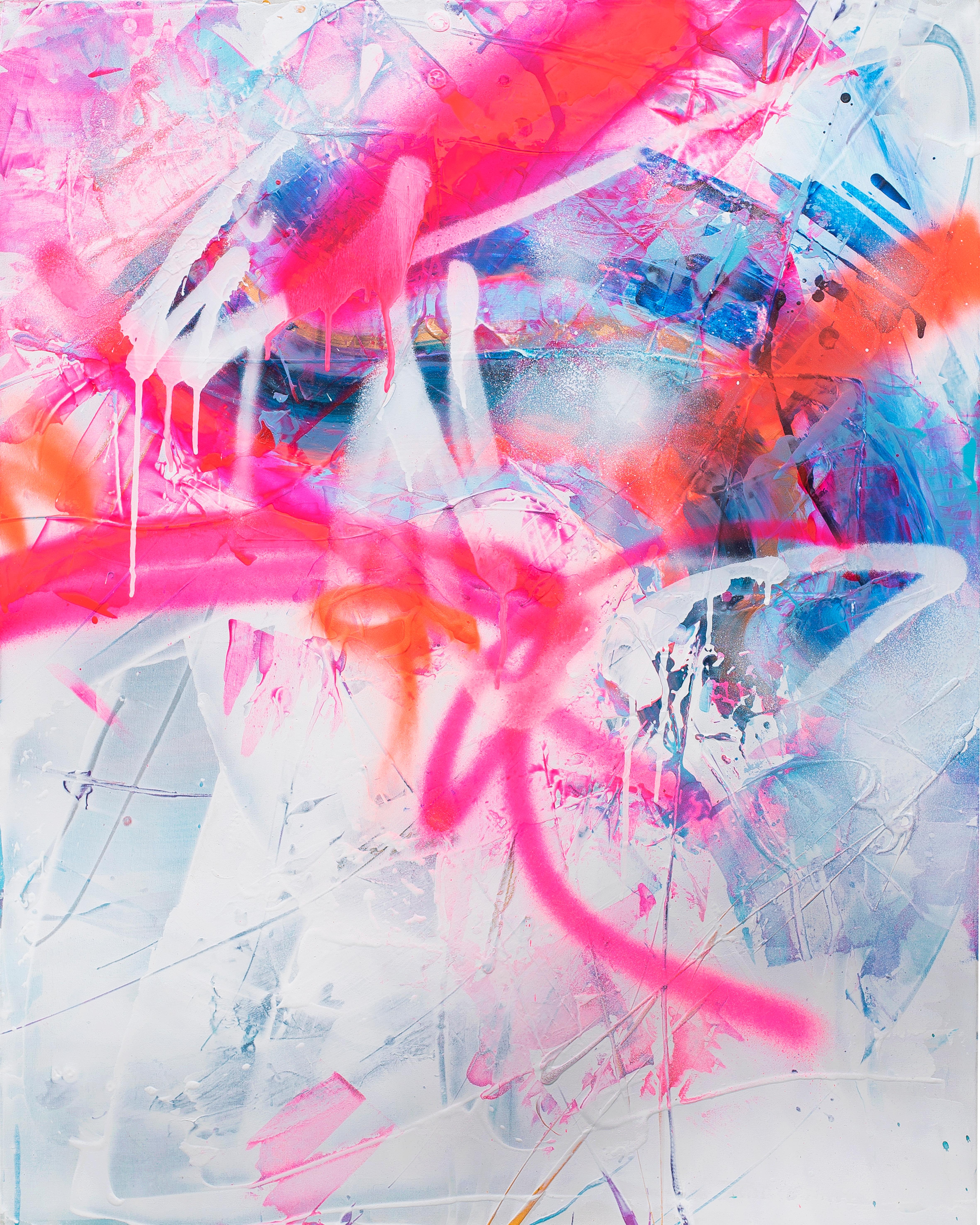 Abstract Painting Veranika Rokashevich - E, 90 x 70 cm, acrylique, toile