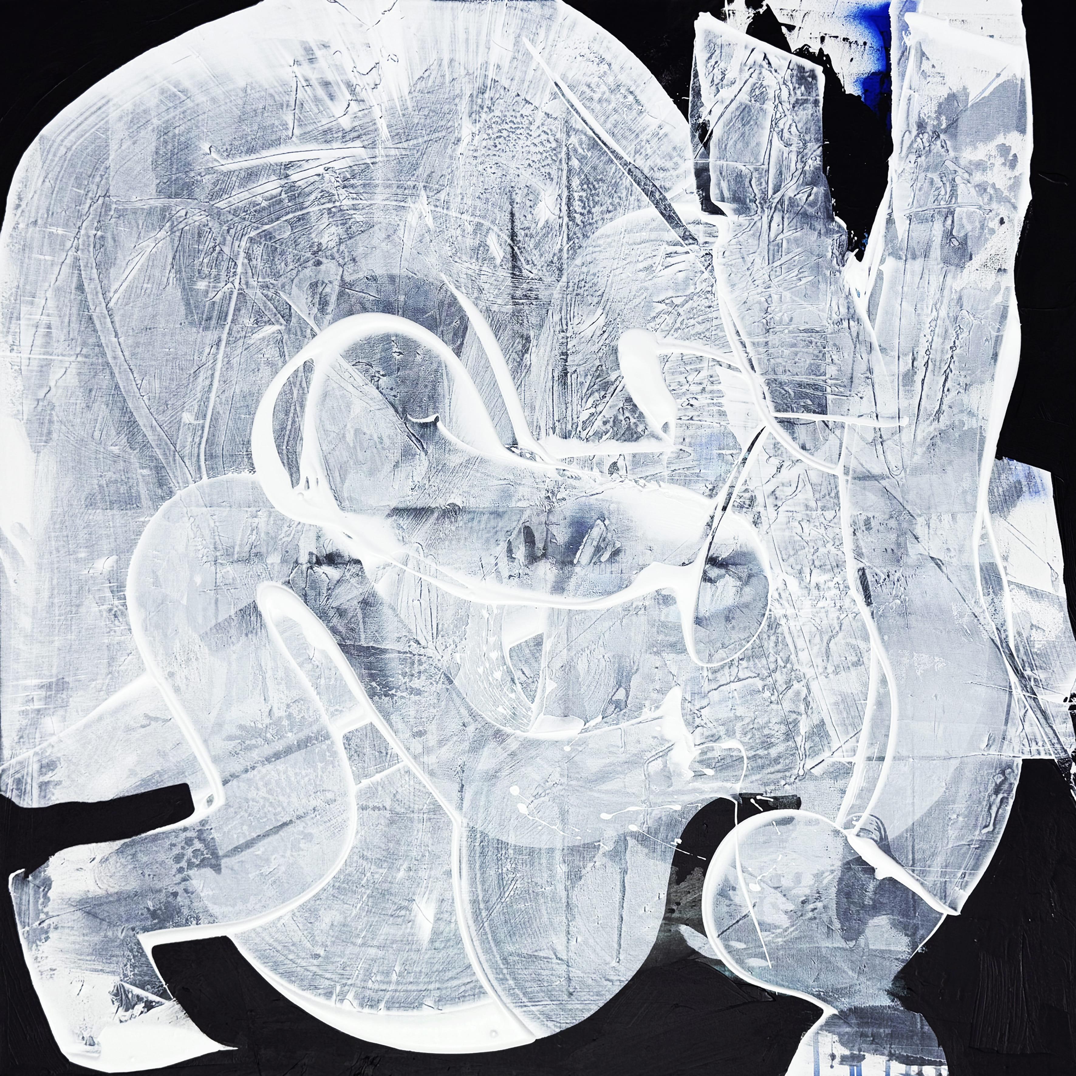 "Hug me" 80x80 cm, acrylic on canvas, gold leaf – Art von Veranika Rokashevich