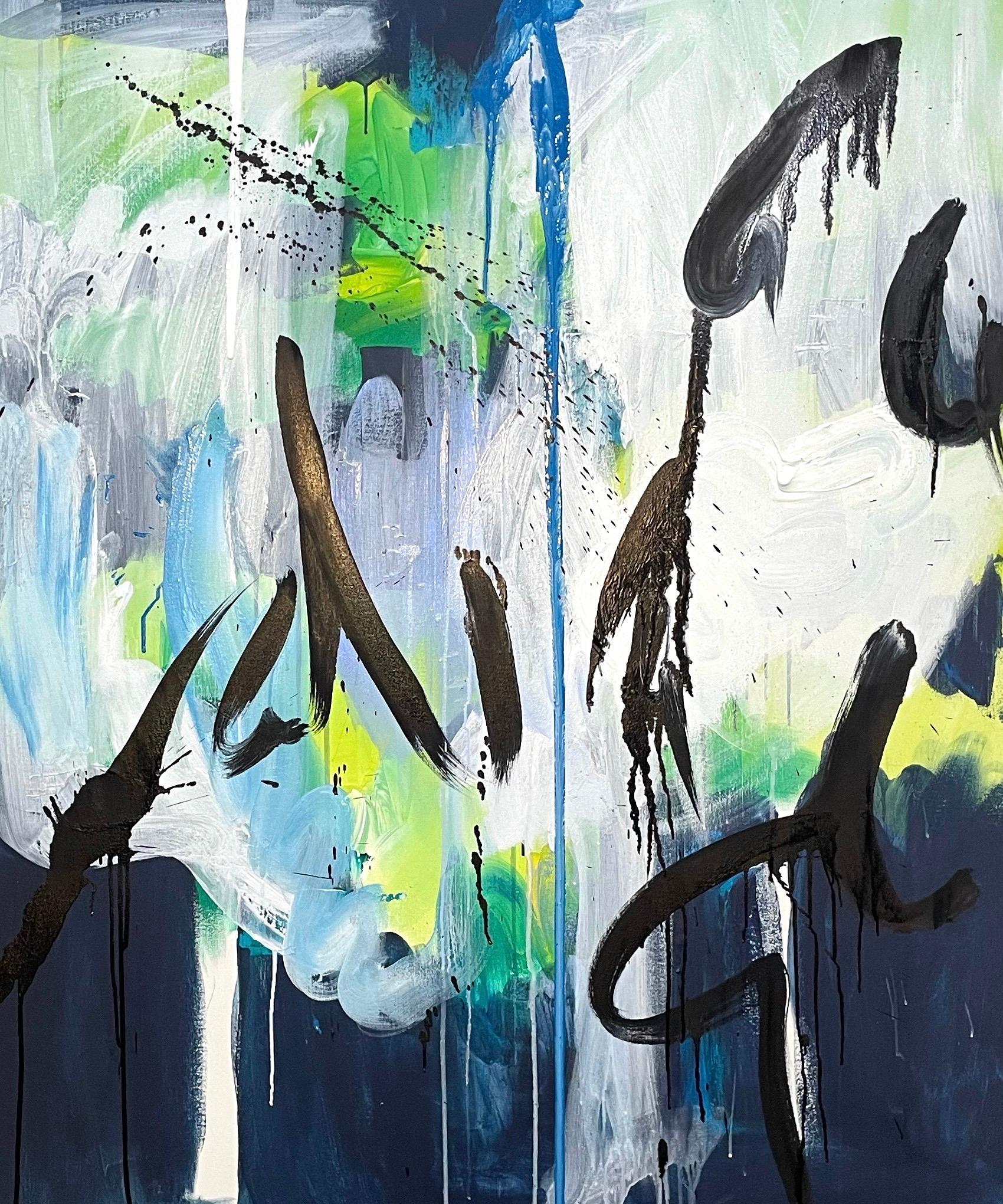 "Japanese Garden" 100x120 cm, acrylic on canvas - Art by Veranika Rokashevich