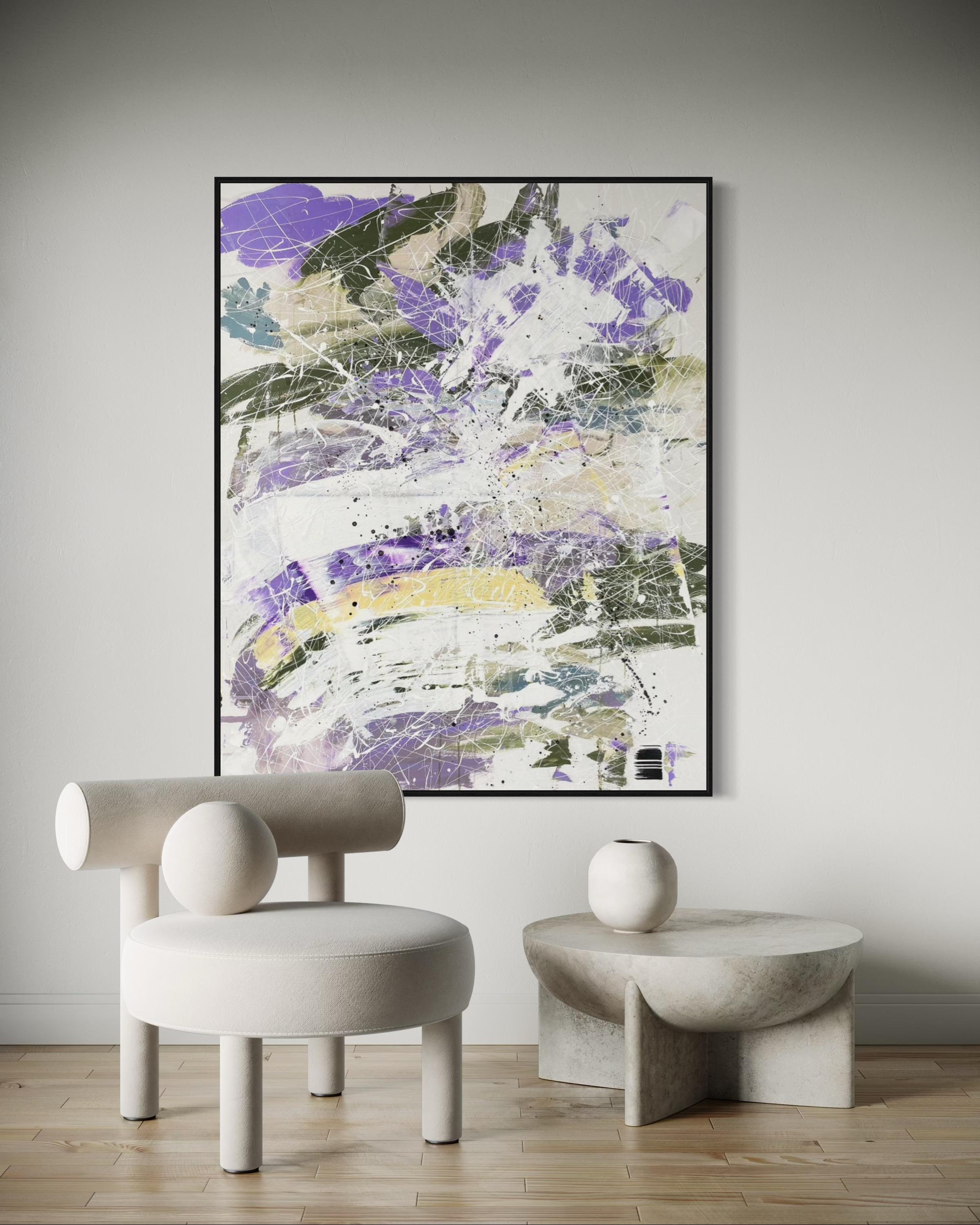 Nada está claro, pero es muy interesante, 150x120cm, acrílico sobre lienzo - Art Abstracto de Veranika Rokashevich