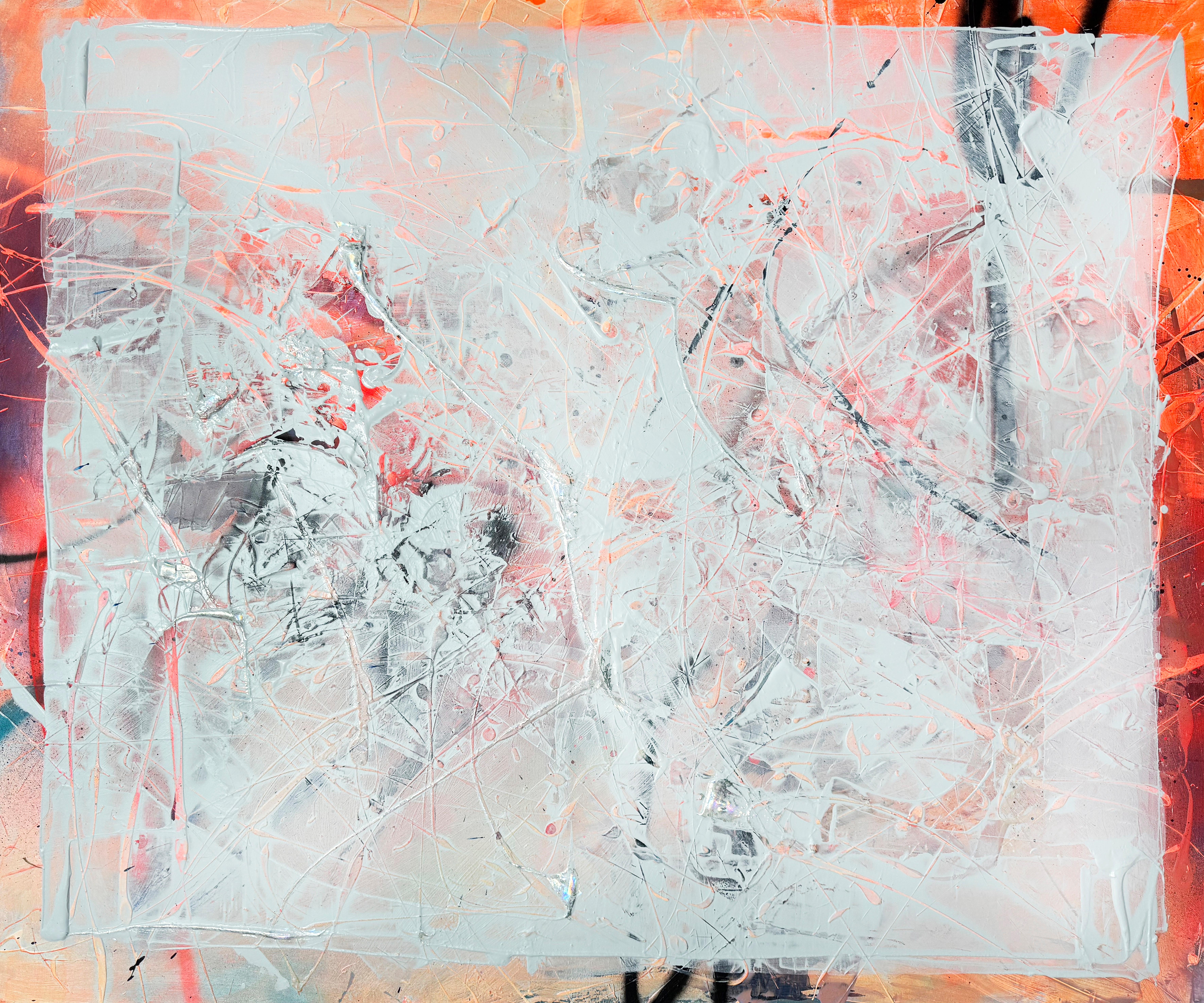 "Oxide" 100x120 cm, acrylic on canvas, gold leaf