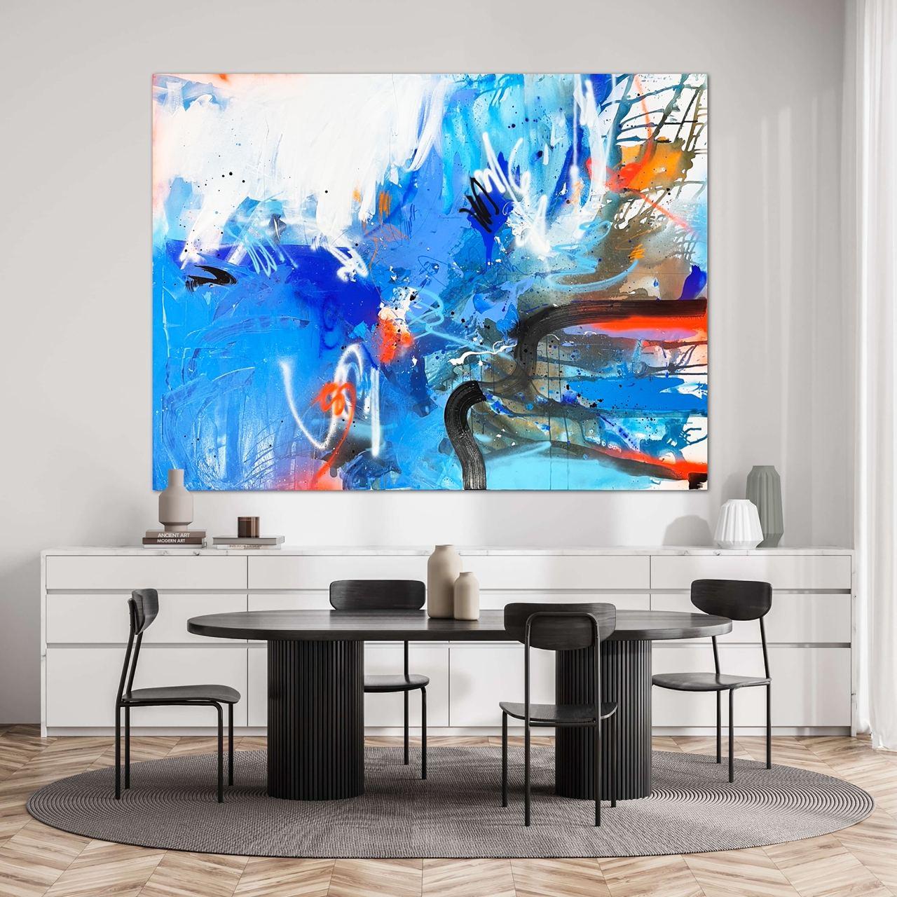 oxygen , 250 x 170 cm, acrylique, toile - Abstrait Art par Veranika Rokashevich