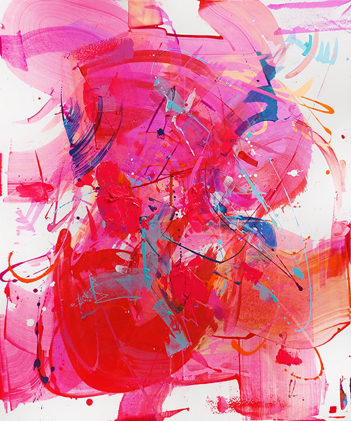 Pinky, 120 x 100 cm, acrylique sur toile