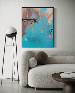 Turchese , 90x70cm, acrilico, tela