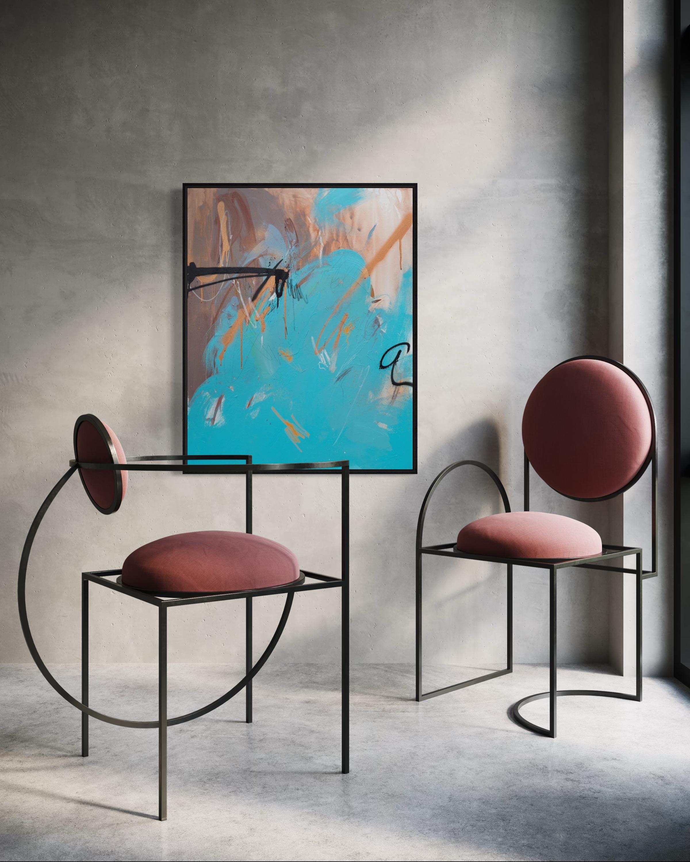 Turquesa , 90x70cm, acrílico, lienzo en venta 2