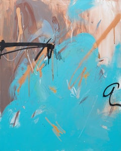 Turquesa , 90x70cm, acrílico, lienzo