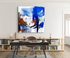 Donde los sueños puedan llegar, 140x140 cm, acrílico, lienzo