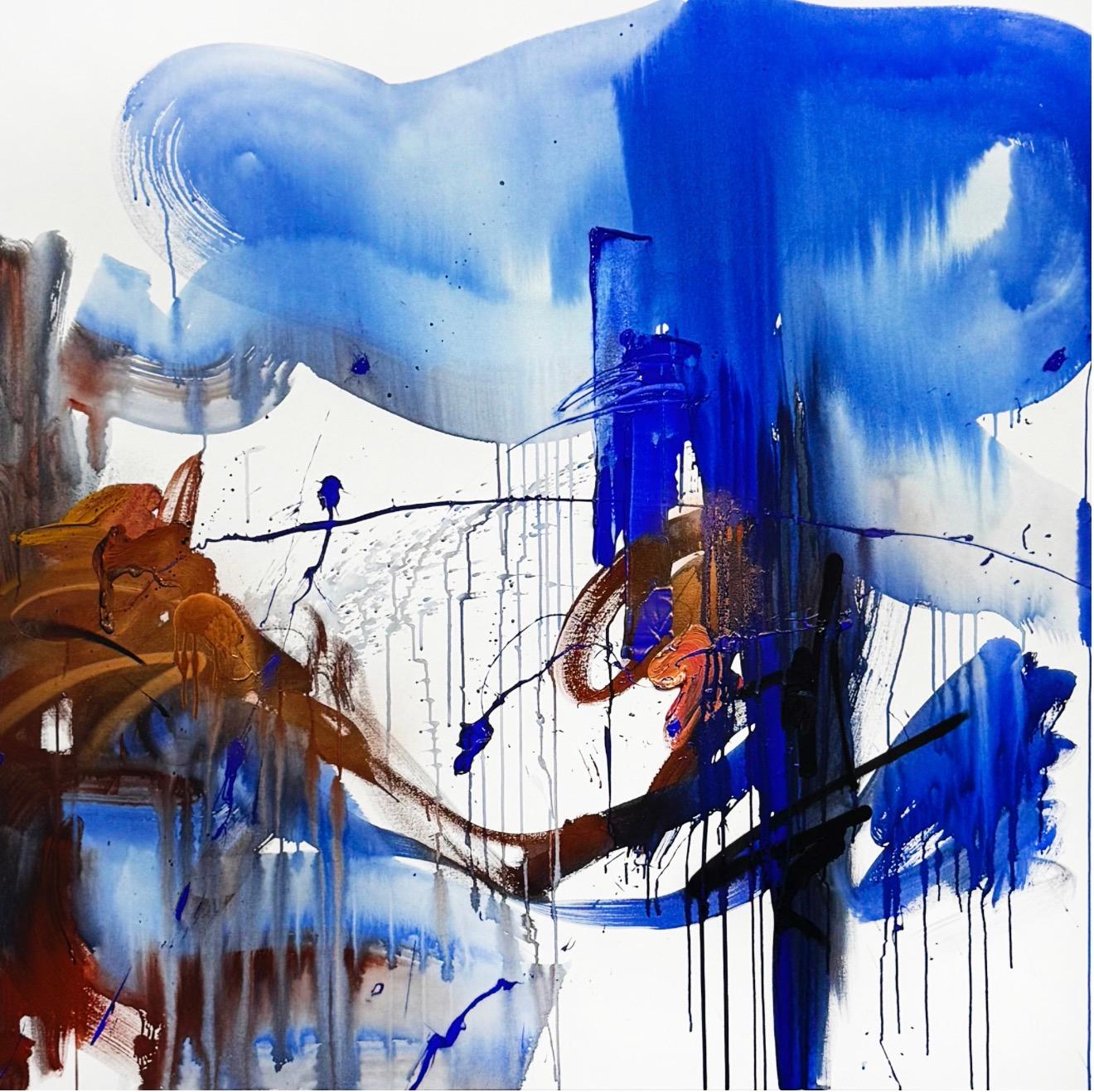 Where Dreams May Come, 140x140 cm, acrylique, toile - Art de Veranika Rokashevich
