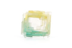 Verborgen Large Brooch in Rock Crystal & Stainless Steel by Julia Obermaier