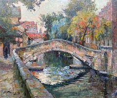 Une vue de Bruges, Charles Verbrugghe, Bruges 1877 - 1974 Paris, Peintre belge
