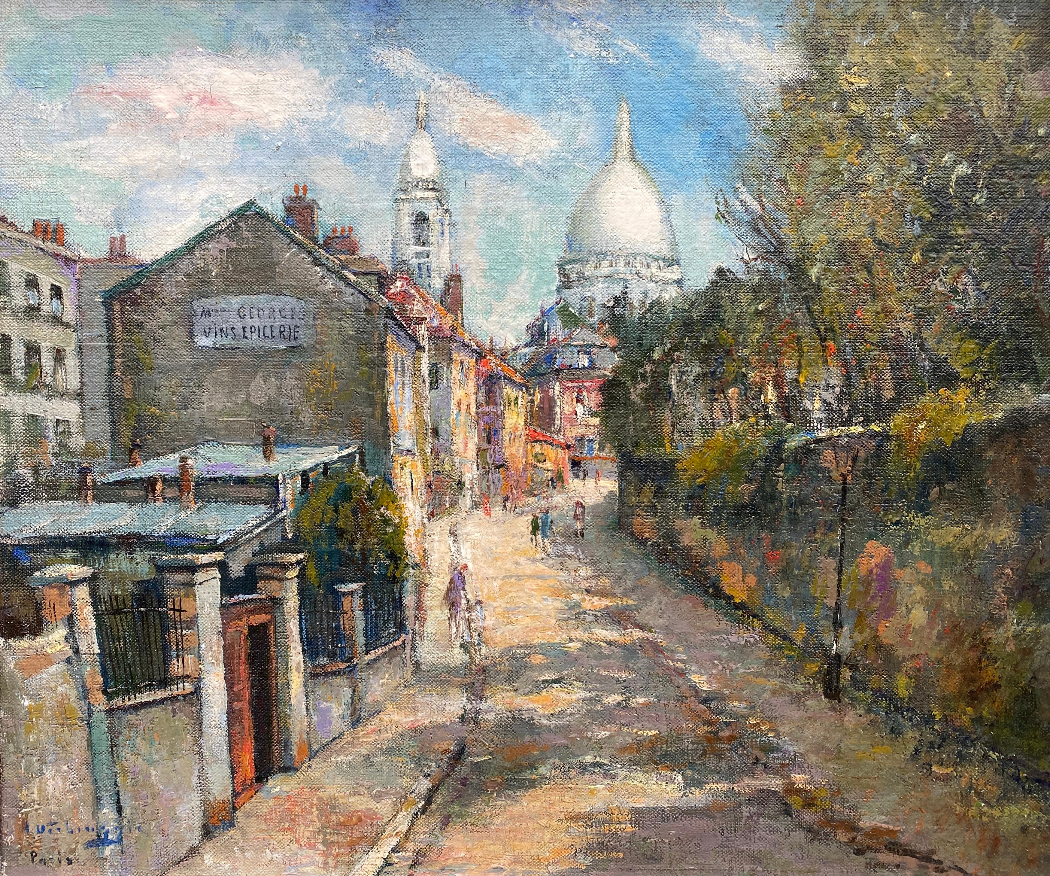 Paris - Montmartre, Charles Verbrugghe, Bruges 1877 - 1974 Paris, Signé - Painting de Verbrugghe Charles