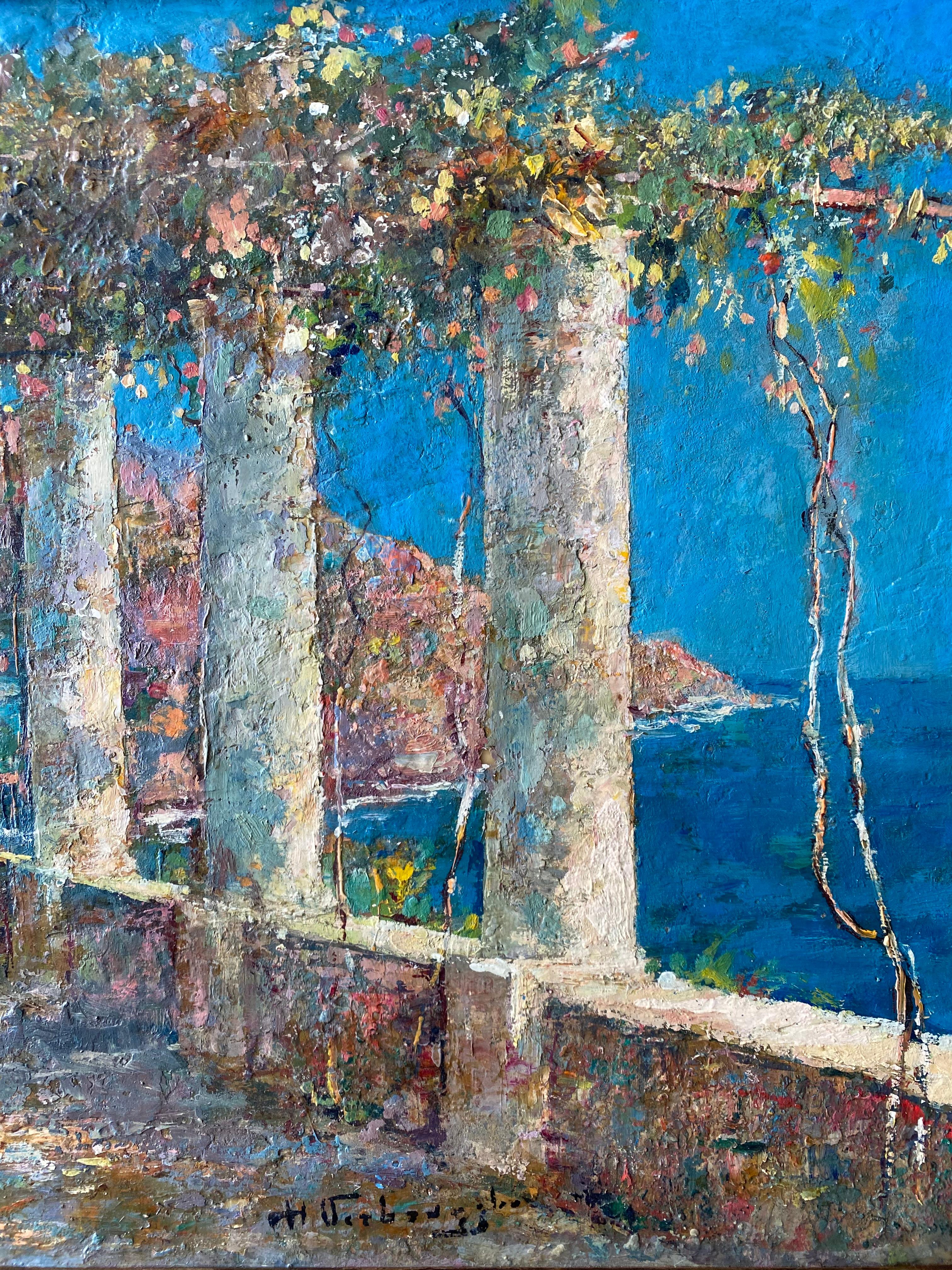 Terrace View dei Cappuccini, Convento di Amalfi, Charles Verbrugghe, 1877 – 1974 For Sale 1