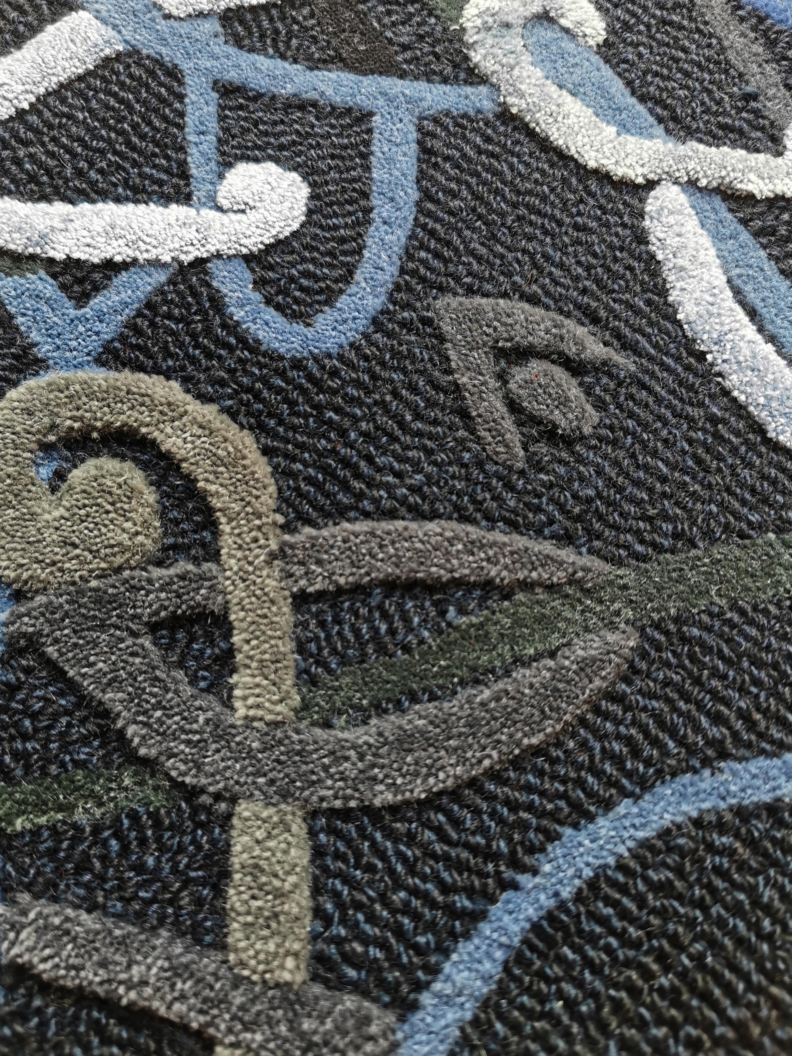 Verdande Blue Rug by Volver Studios
Dimensions: W 250 x L 350 cm.
Materials: Wool and tencel.

Available in seven size options: 90 x 240 cm, 140 x 200 cm, 170 x 240 cm, 200 x 300 cm, 250 x 350 cm, 300 x 400 cm, and 350 x 450 cm. Also available in