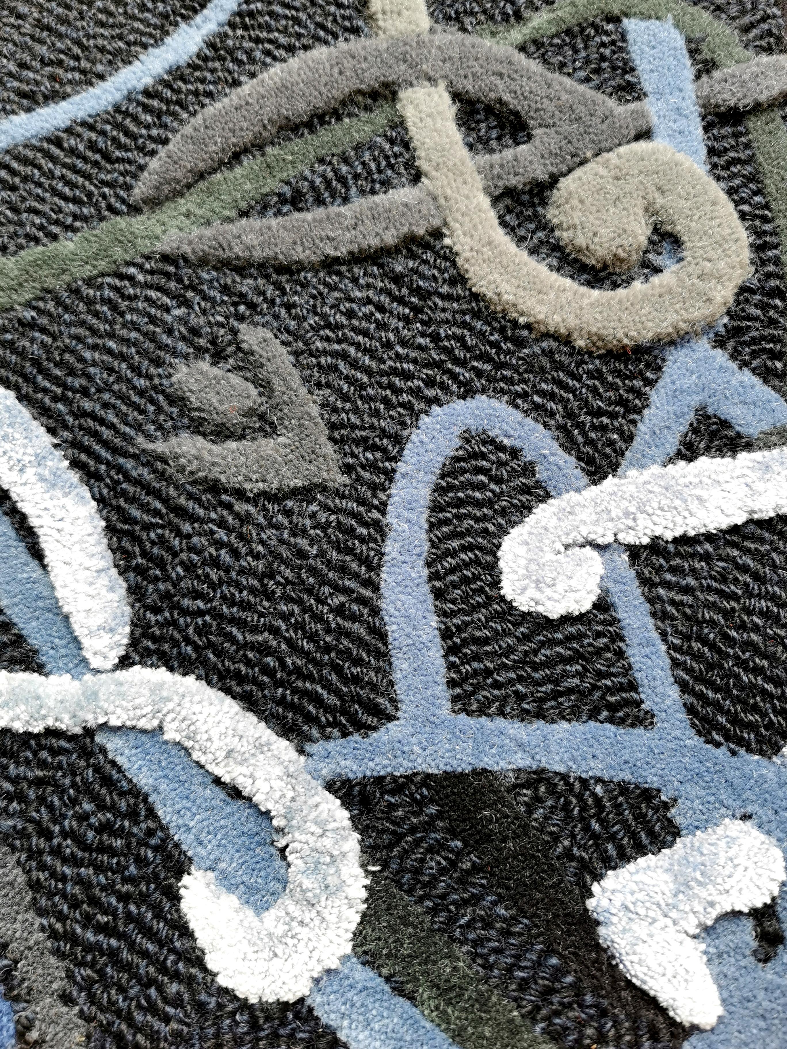 Post-Modern Verdande Blue Rug by Volver Studios For Sale