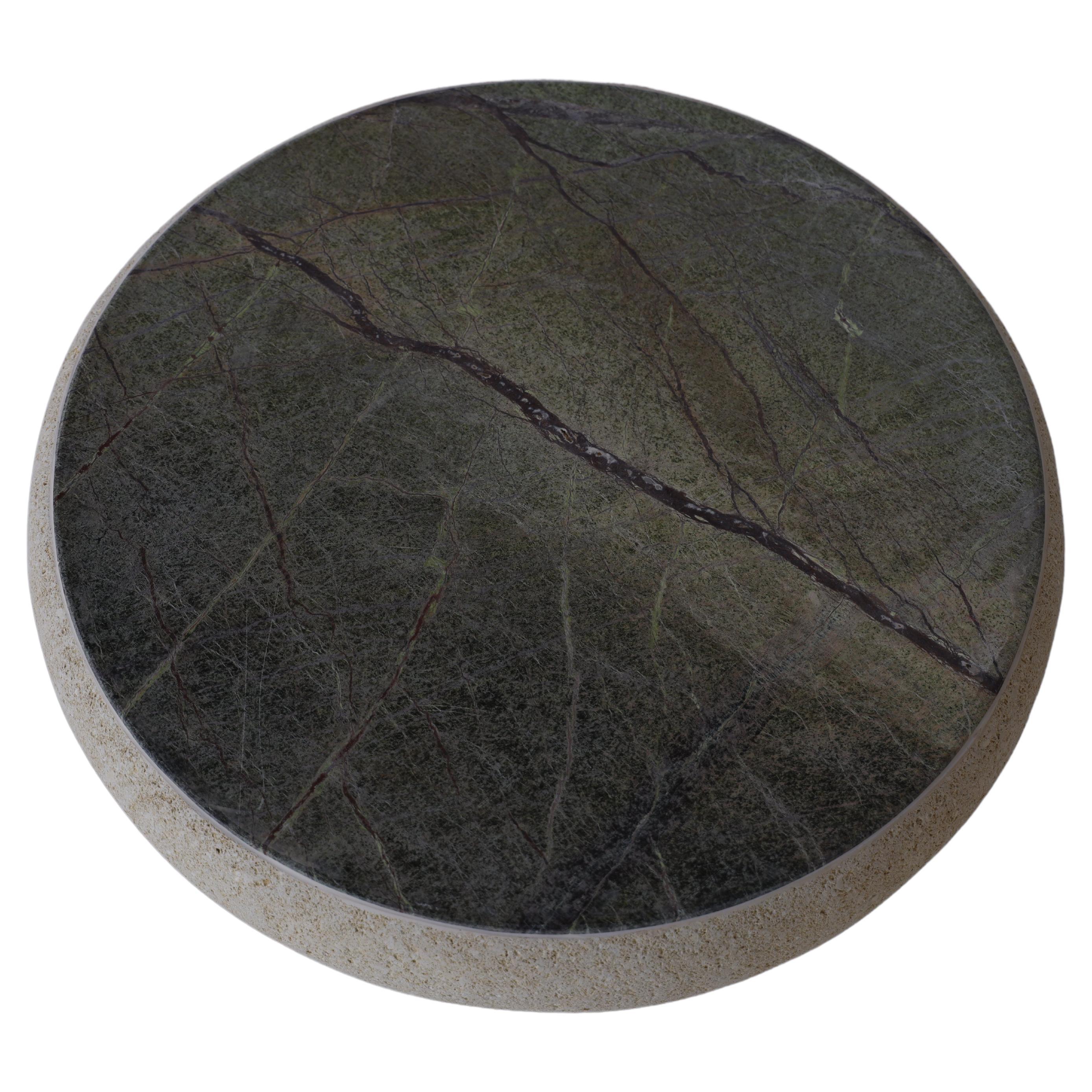 Verdant Elegance Marble Coffee Table For Sale