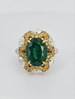 Verdant IX – Harmony - Designer Emerald Ring with Gemstones & Diamonds in 18K