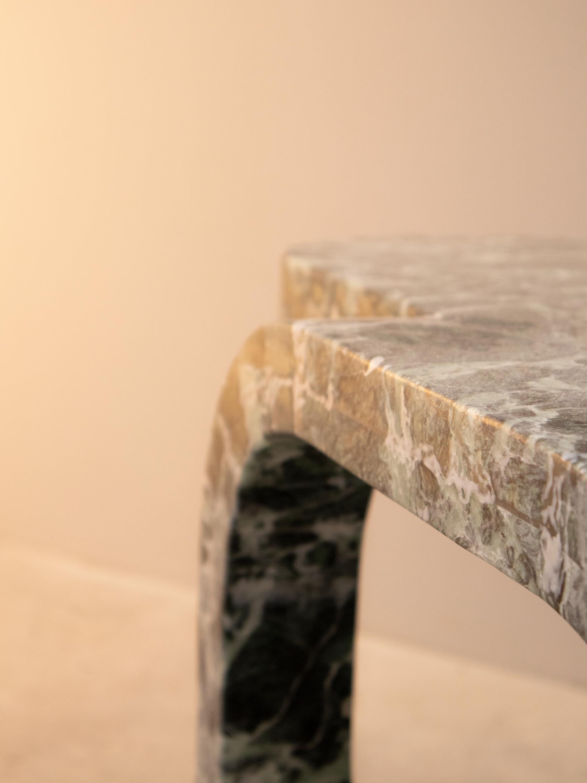 Marble Verde Alpi Cut and Fold Coffee Table by dAM Atelier For Sale