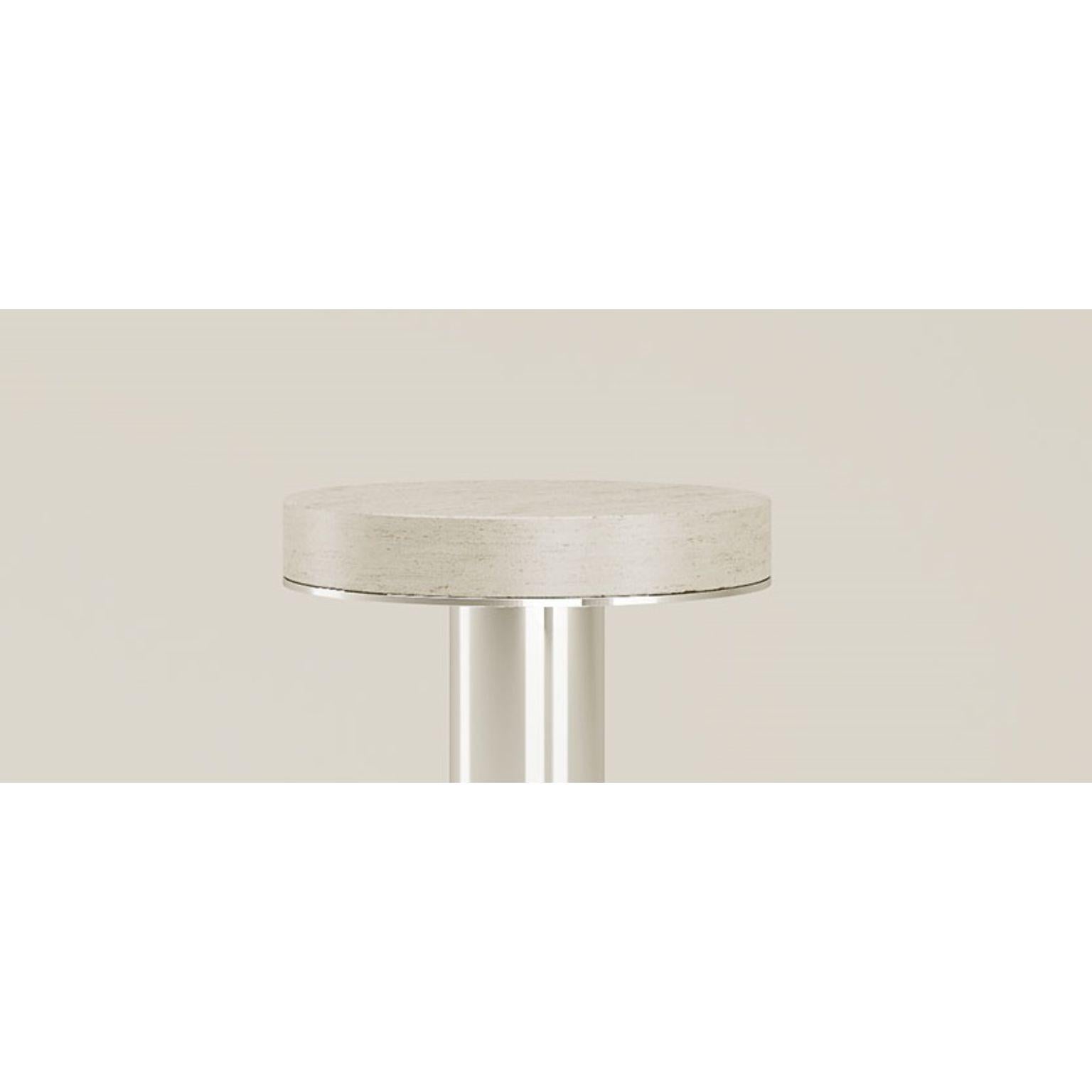 Modern Verde Alpi Nail Side Table by Andrea Bonini For Sale