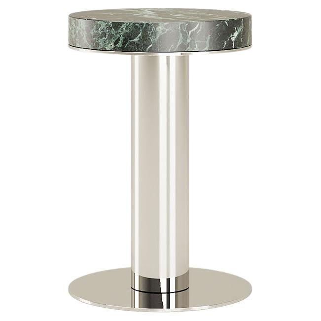 Verde Alpi Nail Side Table by Andrea Bonini For Sale