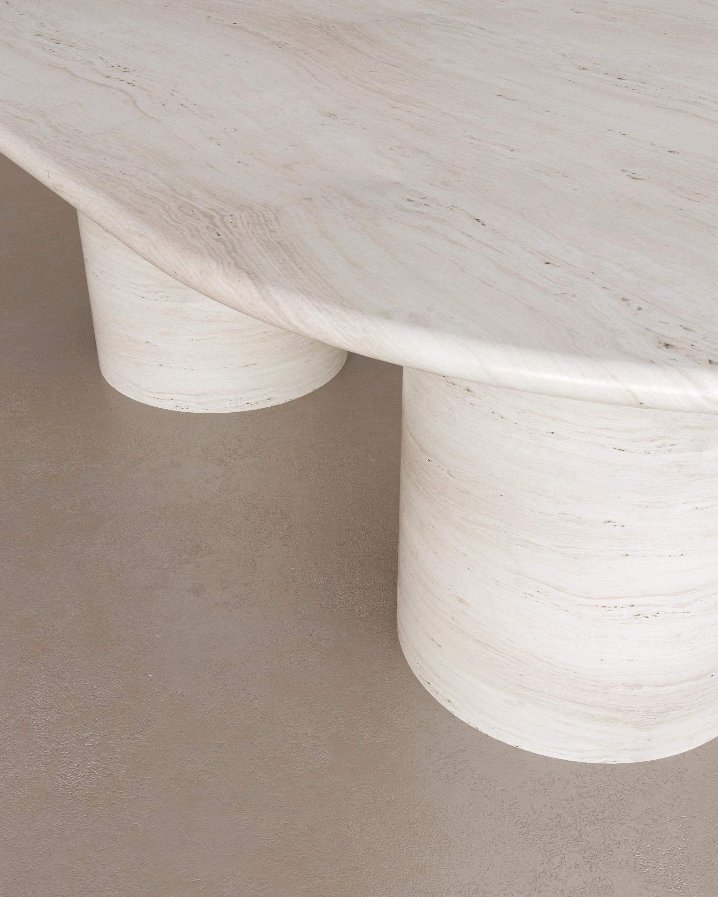 Travertine Verde Alpi Voyage Coffee Table i by the Essentialist For Sale