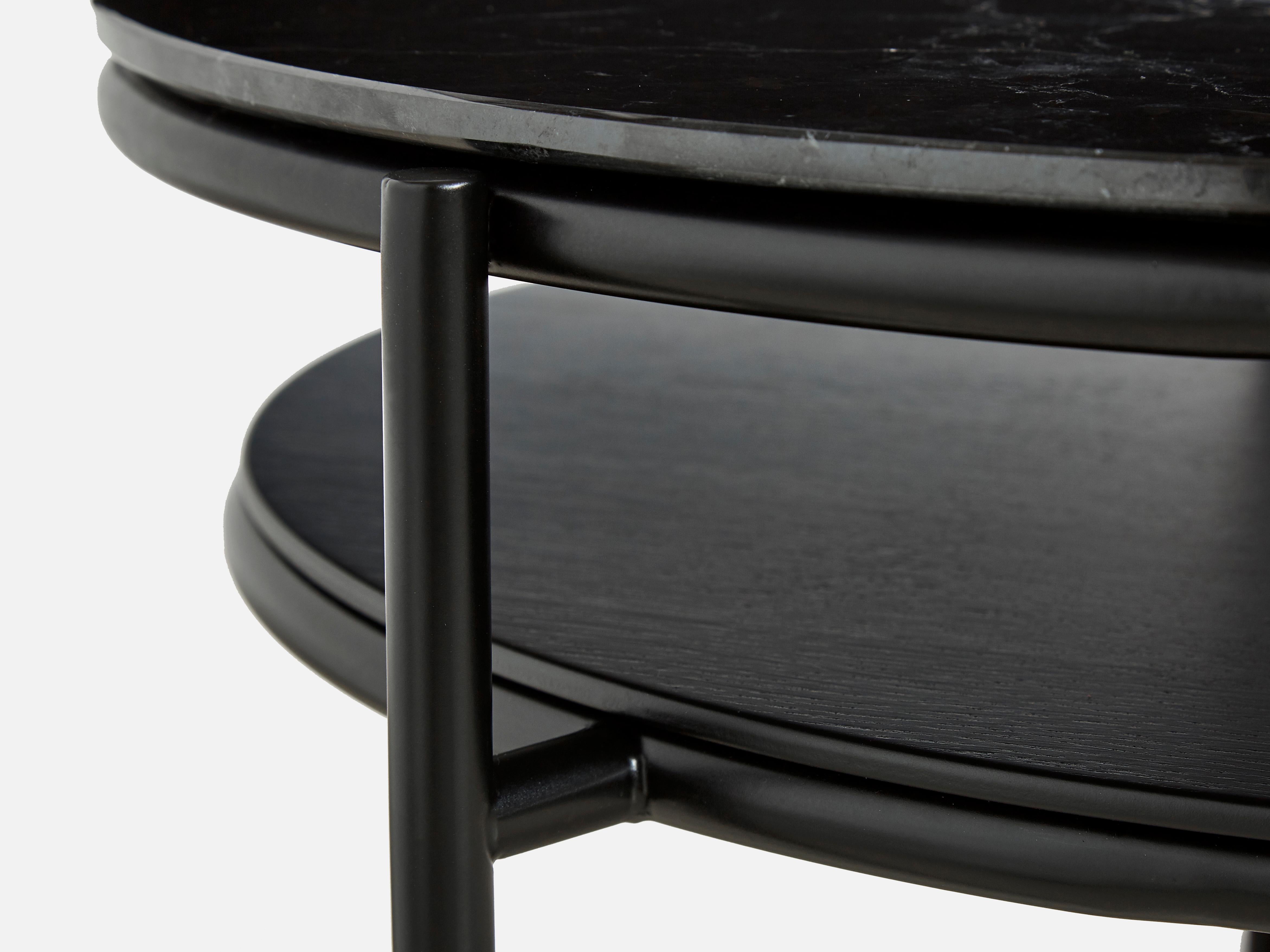 Post-Modern Verde Coffee Black Table by Rikke Frost For Sale