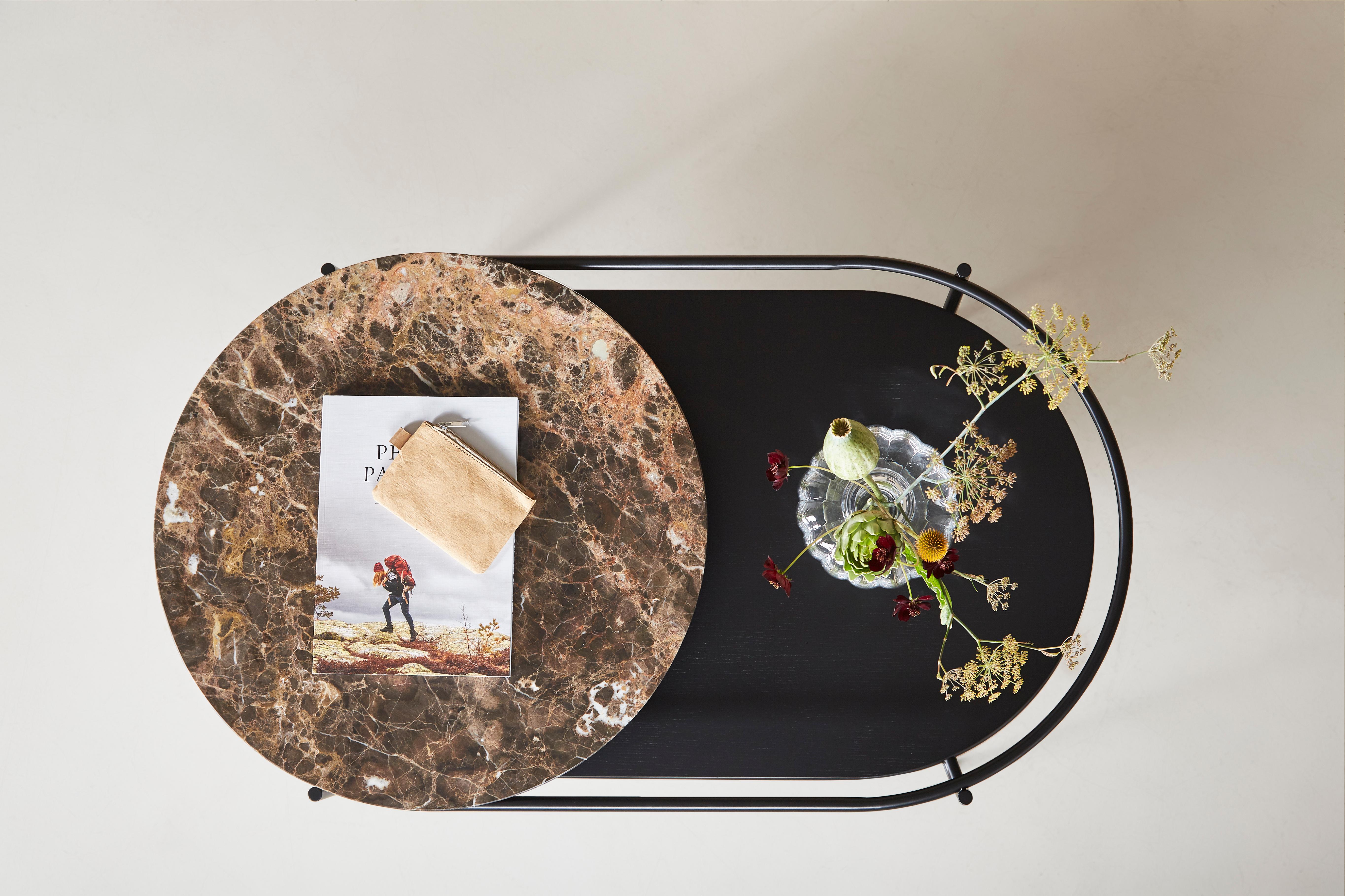 Metallo Tavolino Verde Black Table di Rikke Frost in vendita